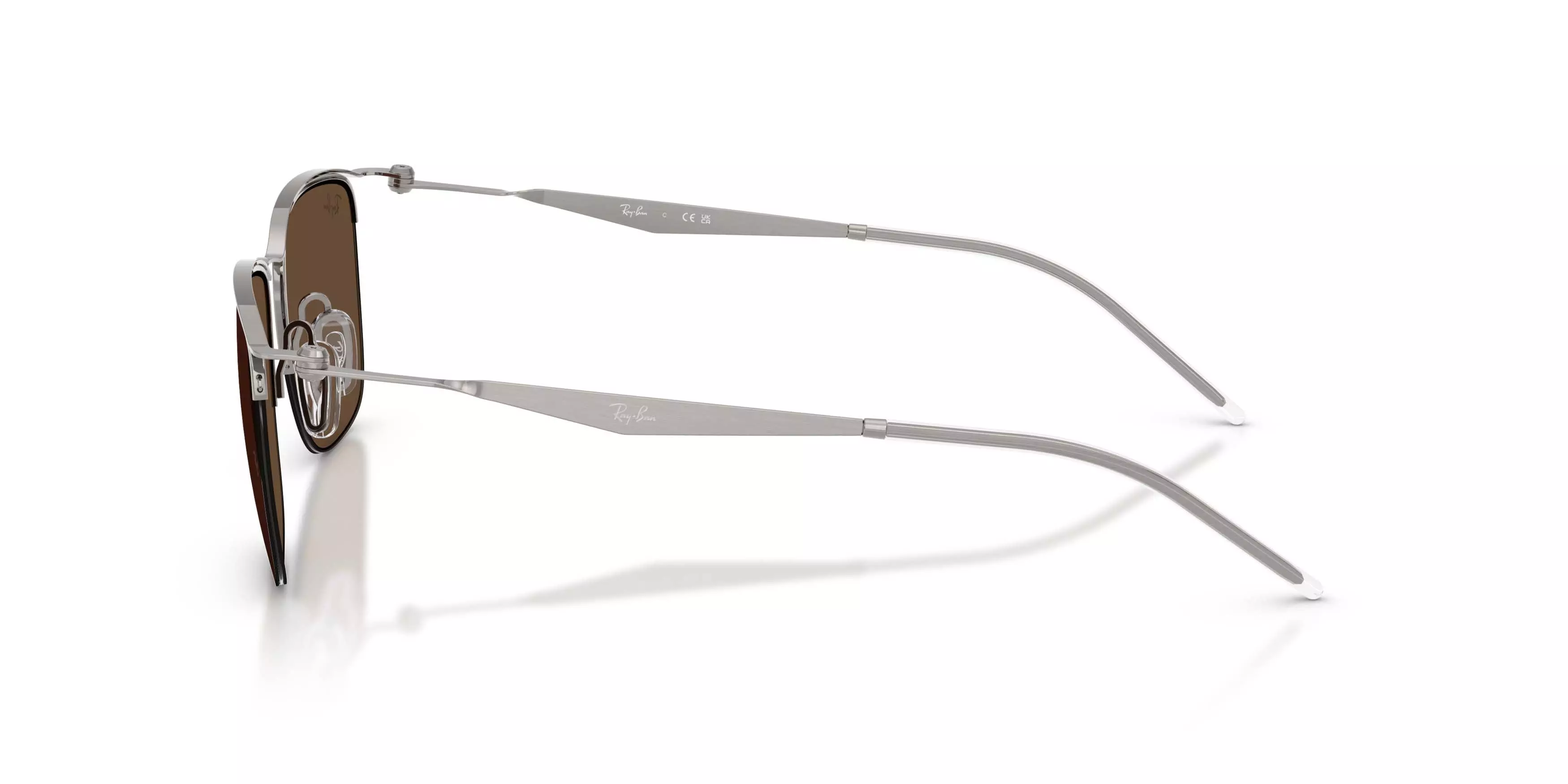 Ray-Ban RB8550 Dark Brown Sunglasses - Gunmetal - GREY/BROWN
