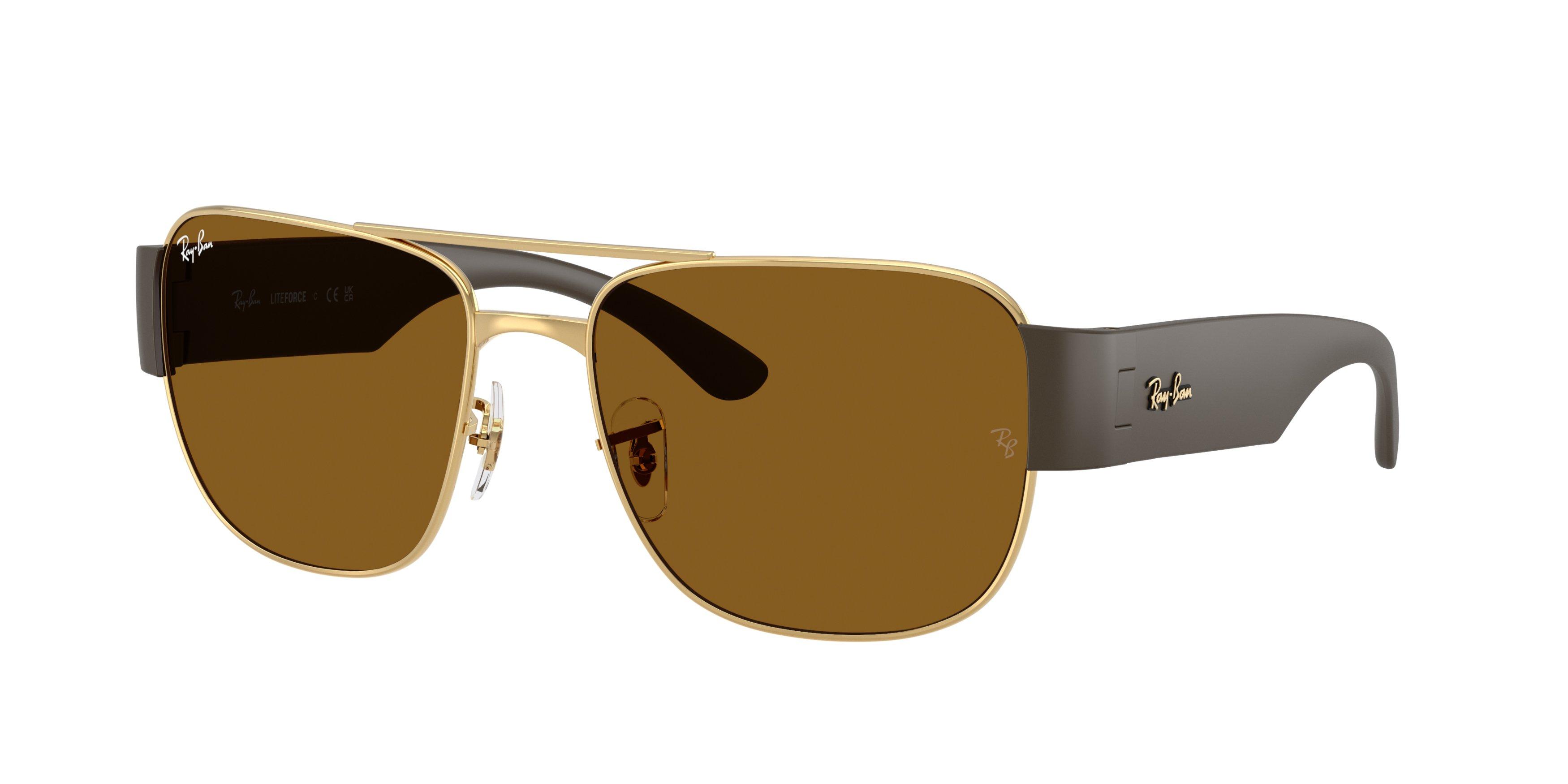 Ray-Ban RB3756 Brown Sunglasses - Gold - GOLD/BROWN Thumbnail View 1