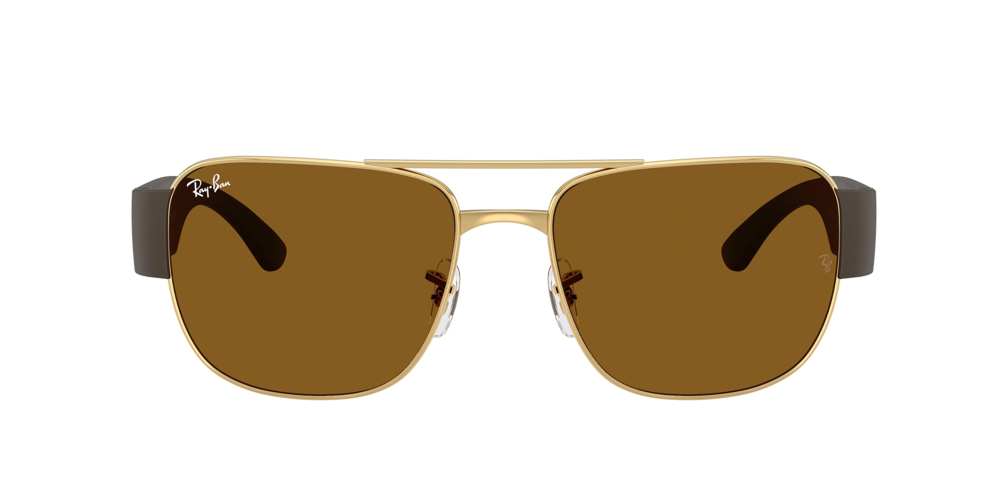 Ray-Ban RB3756 Brown Sunglasses - Gold - GOLD/BROWN Thumbnail View 3