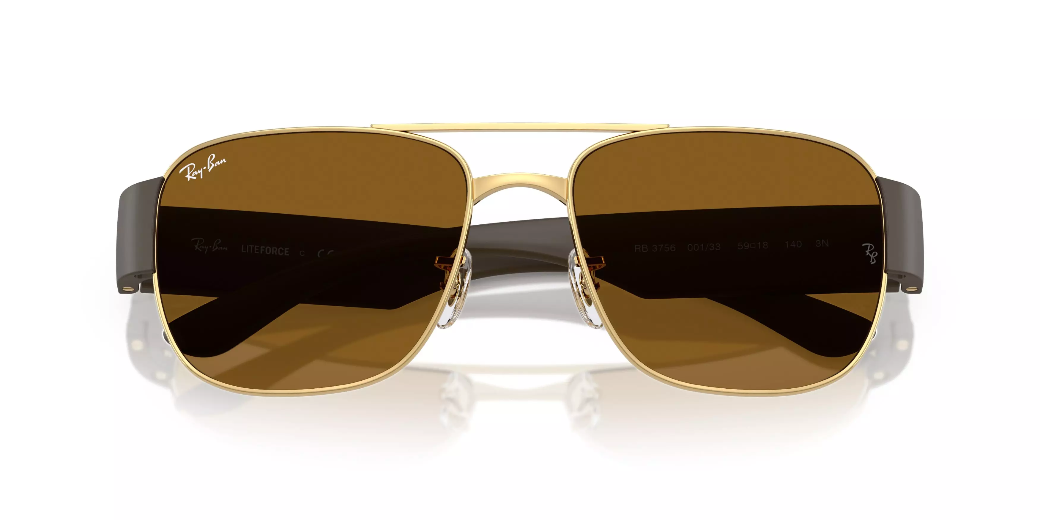 Ray-Ban RB3756 Brown Sunglasses - Gold - GOLD/BROWN