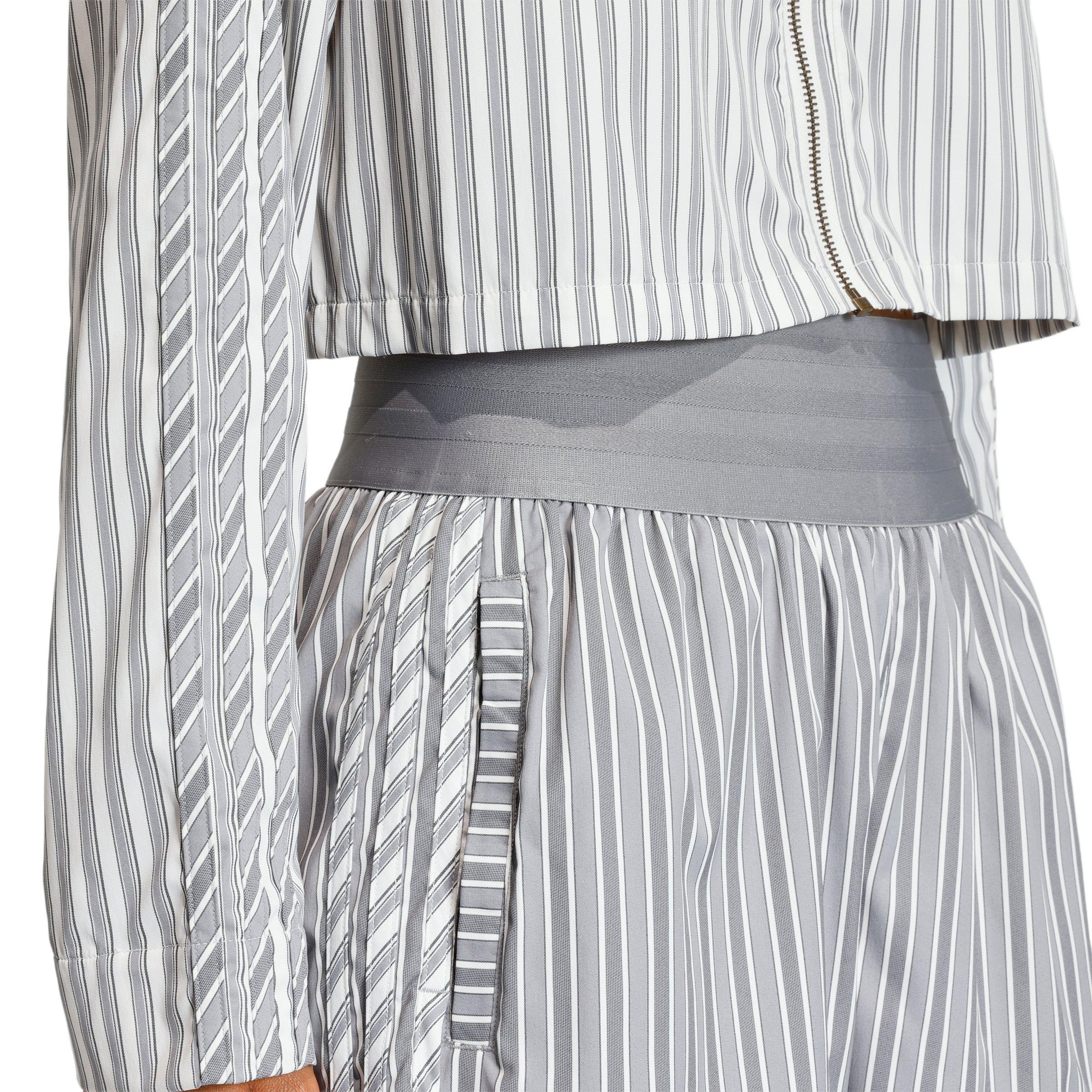 adidas Originals Women's Poplin Shorts - Grey/Black - GREY/BLACK Thumbnail View 4