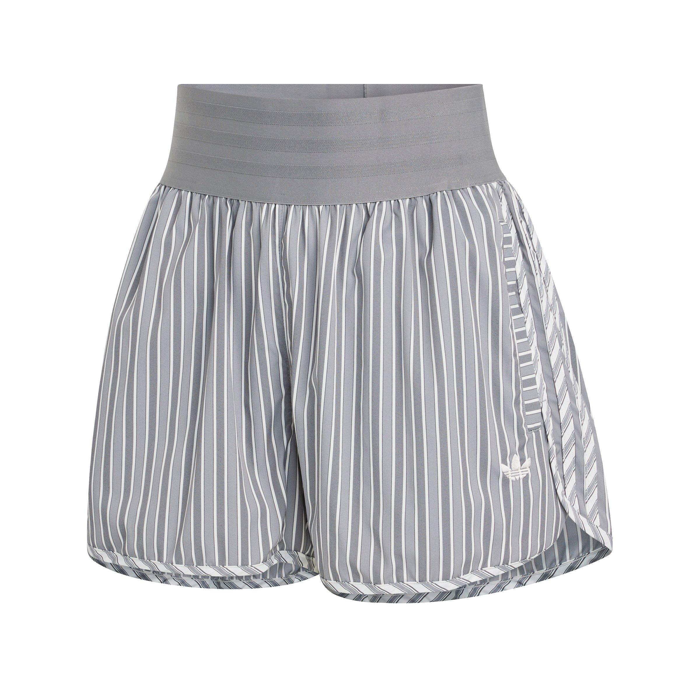 adidas Originals Women's Poplin Shorts - Grey/Black - GREY/BLACK Thumbnail View 6