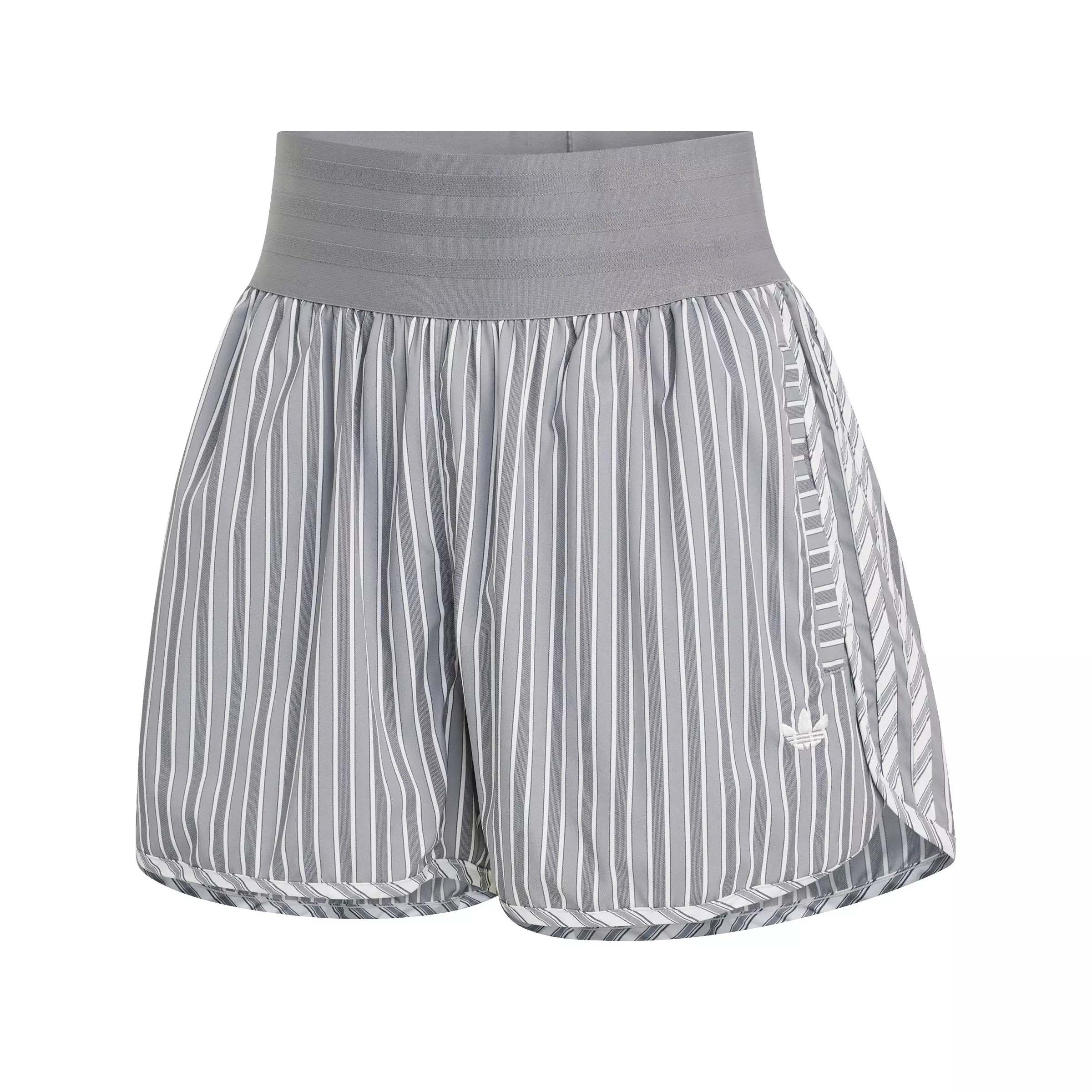 adidas Originals Women's Poplin Shorts - Grey/Black - GREY/BLACK