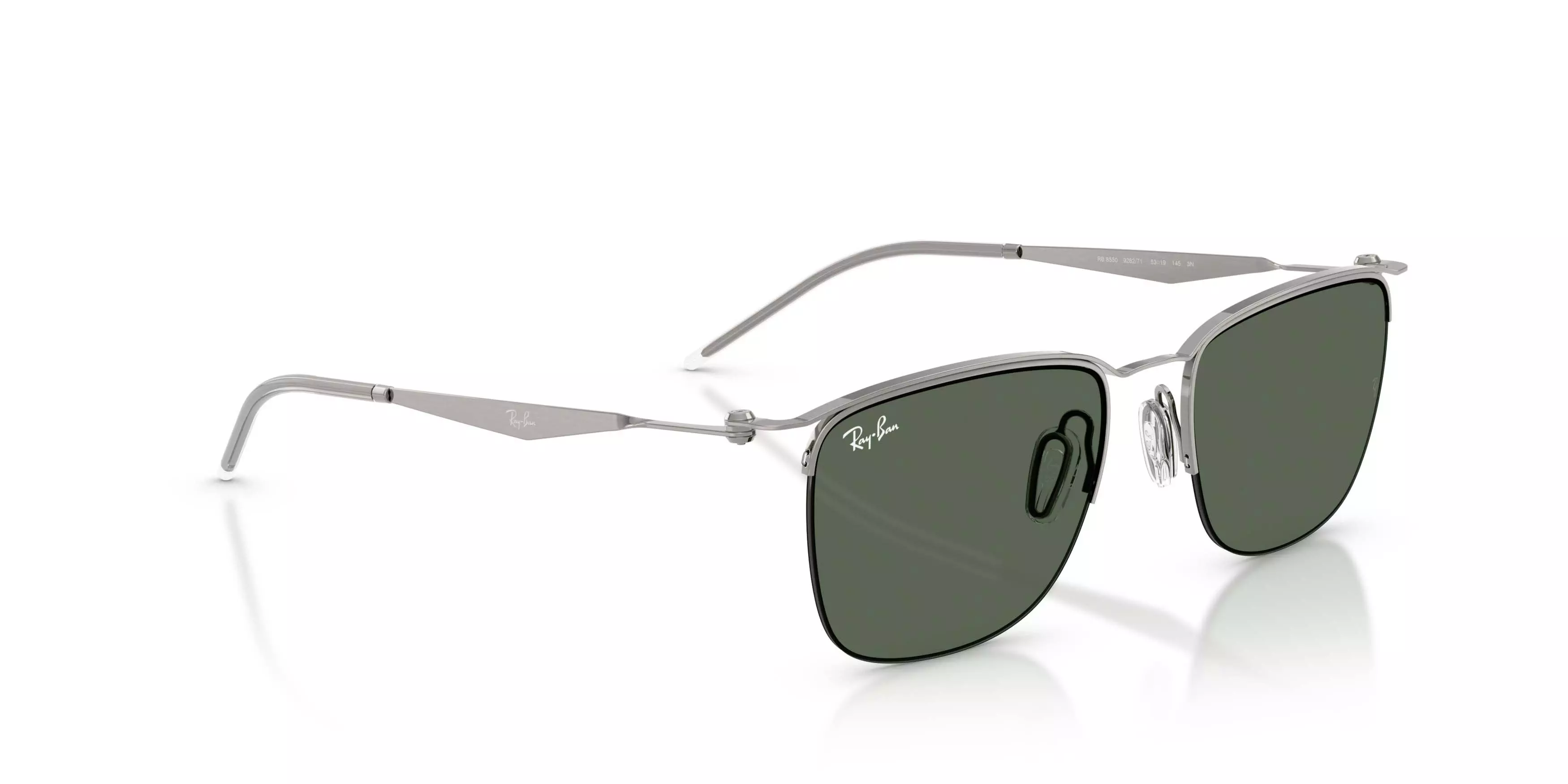Ray-Ban RB8550 Dark Green Sunglasses - Gunmetal - GREY/GREEN