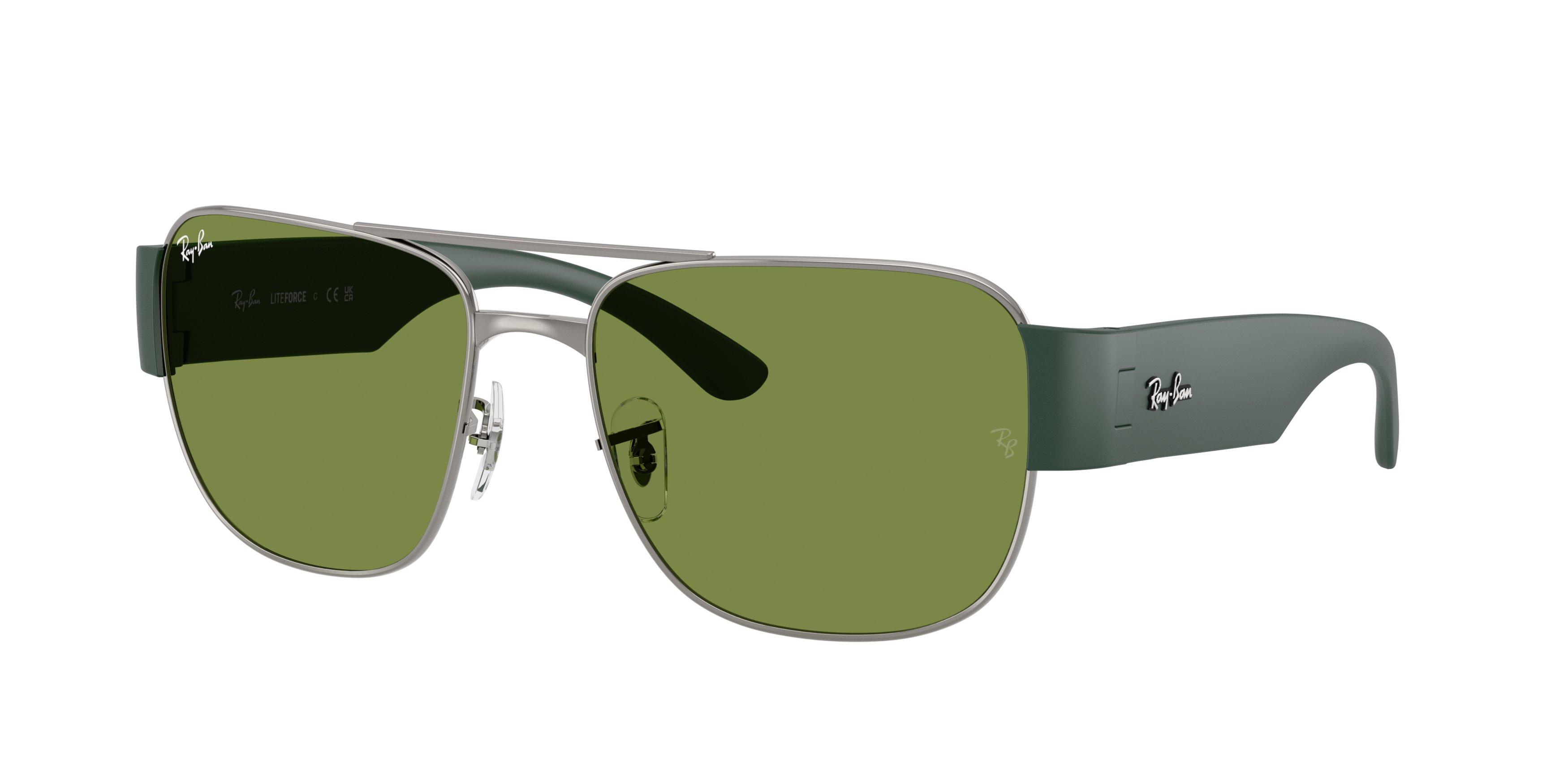 Ray-Ban RB3756 Green Sunglasses - Gunmetal - GREY/GREEN Thumbnail View 1