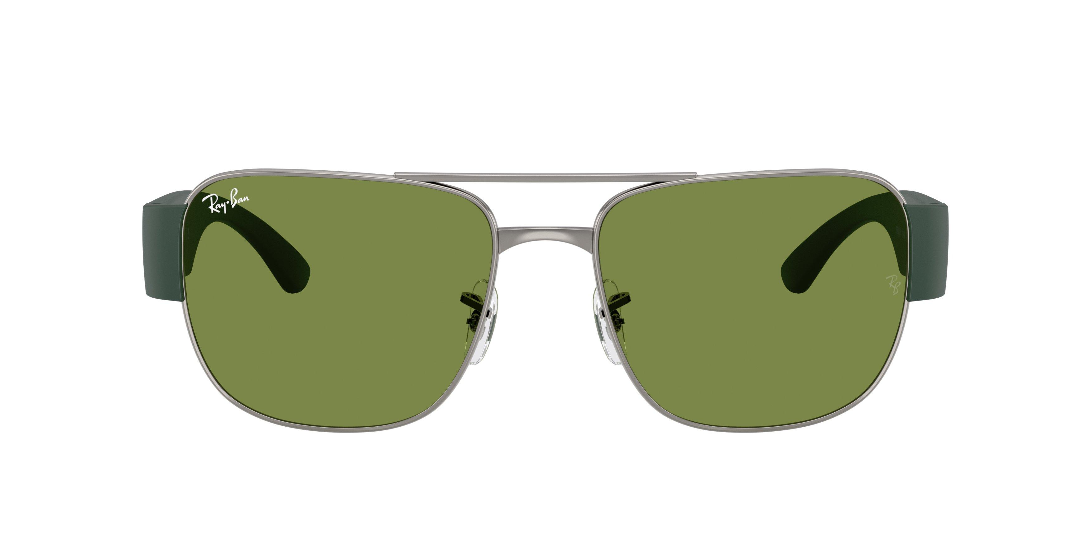 Ray-Ban RB3756 Green Sunglasses - Gunmetal - GREY/GREEN Thumbnail View 3