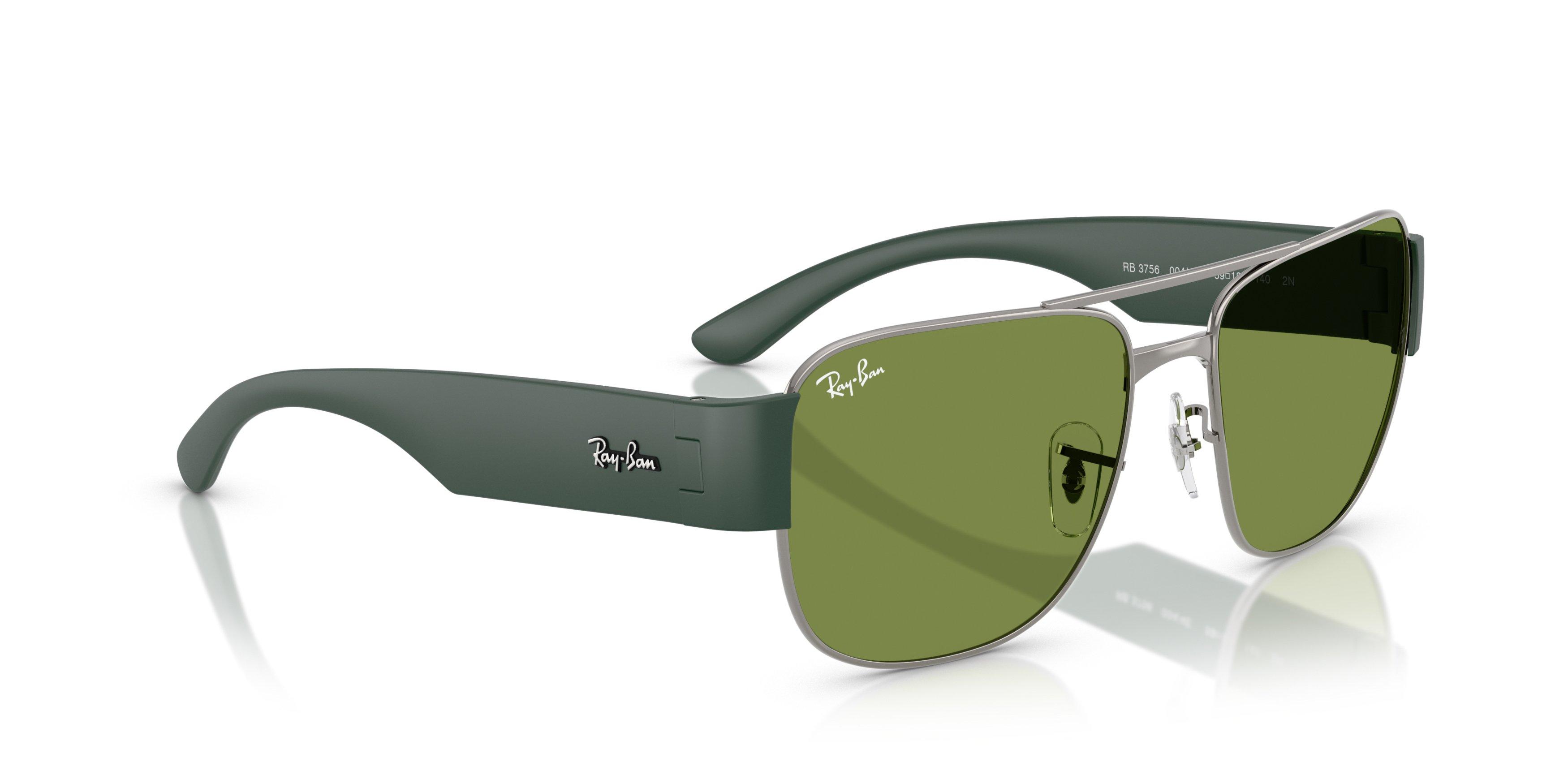 Ray-Ban RB3756 Green Sunglasses - Gunmetal - GREY/GREEN Thumbnail View 4
