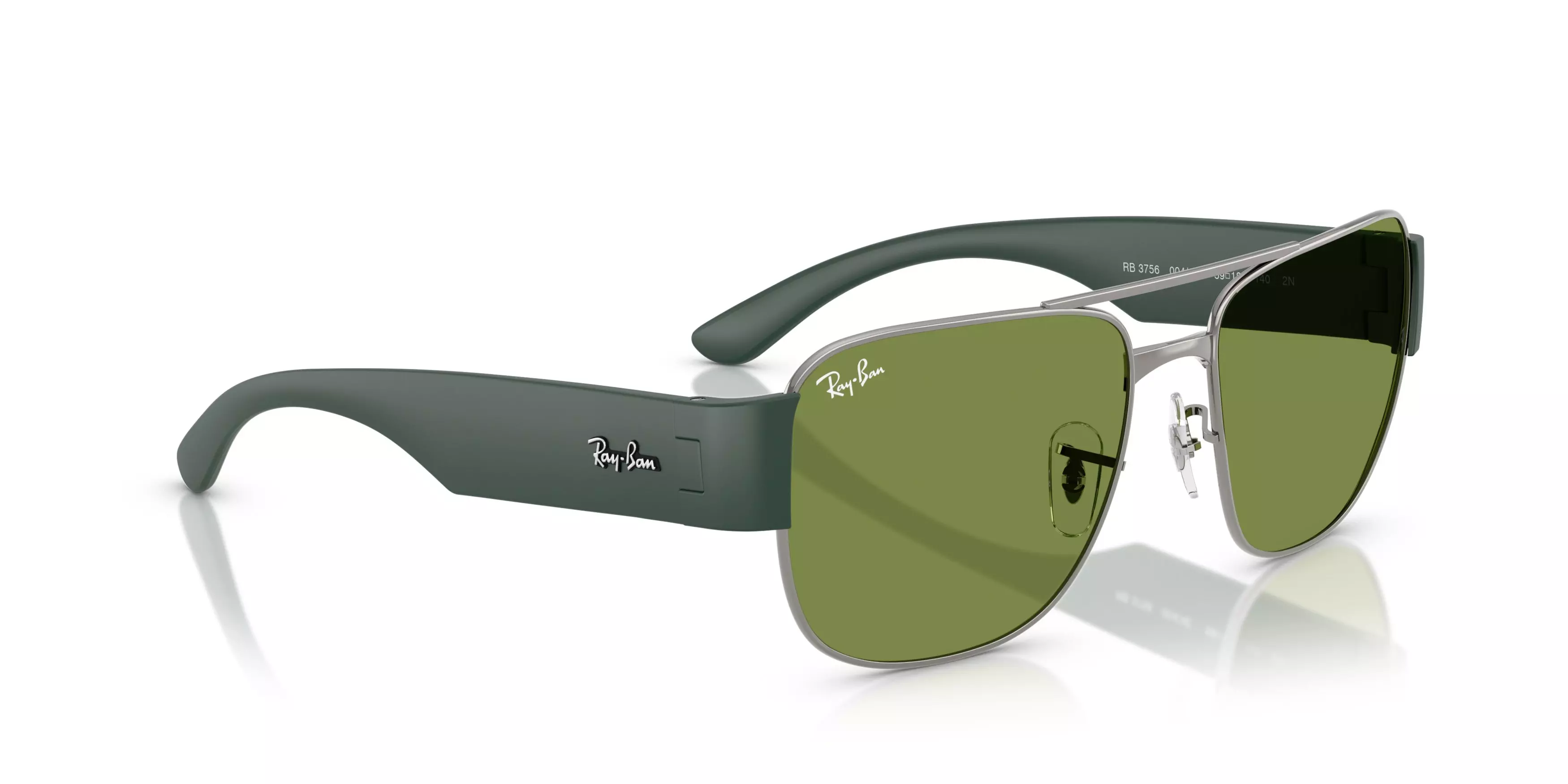 Ray-Ban RB3756 Green Sunglasses - Gunmetal - GREY/GREEN