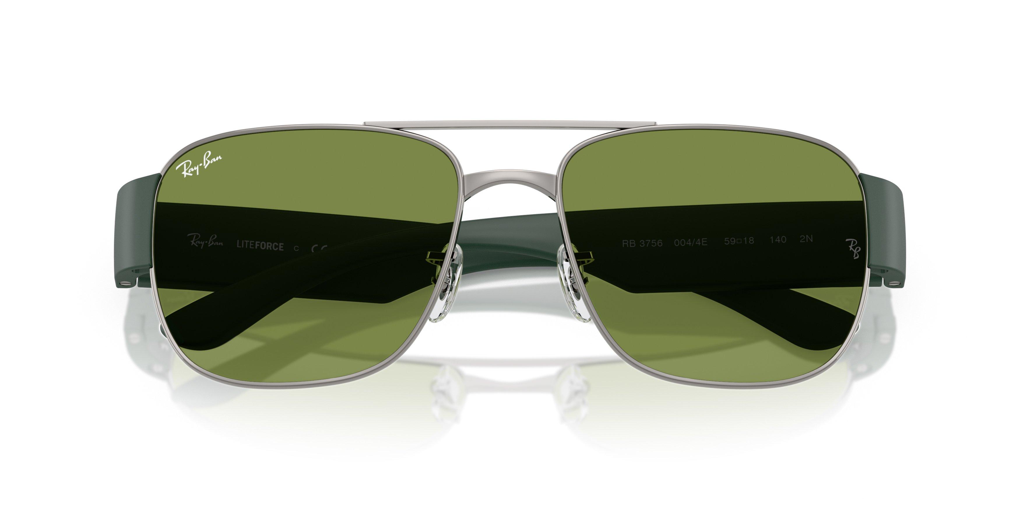 Ray-Ban RB3756 Green Sunglasses - Gunmetal - GREY/GREEN Thumbnail View 5