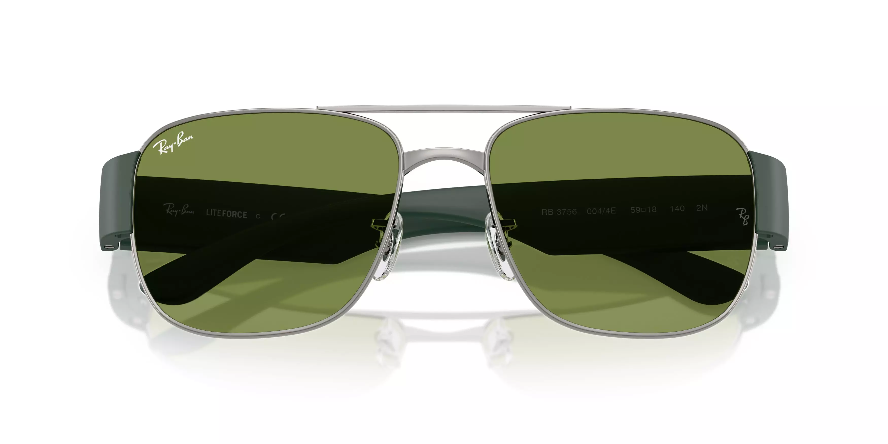 Ray-Ban RB3756 Green Sunglasses - Gunmetal - GREY/GREEN