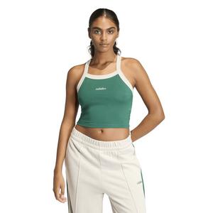 adidas Women's Seasonal Essentials Colorpop Tank with Embroidered Graphic - Green/White