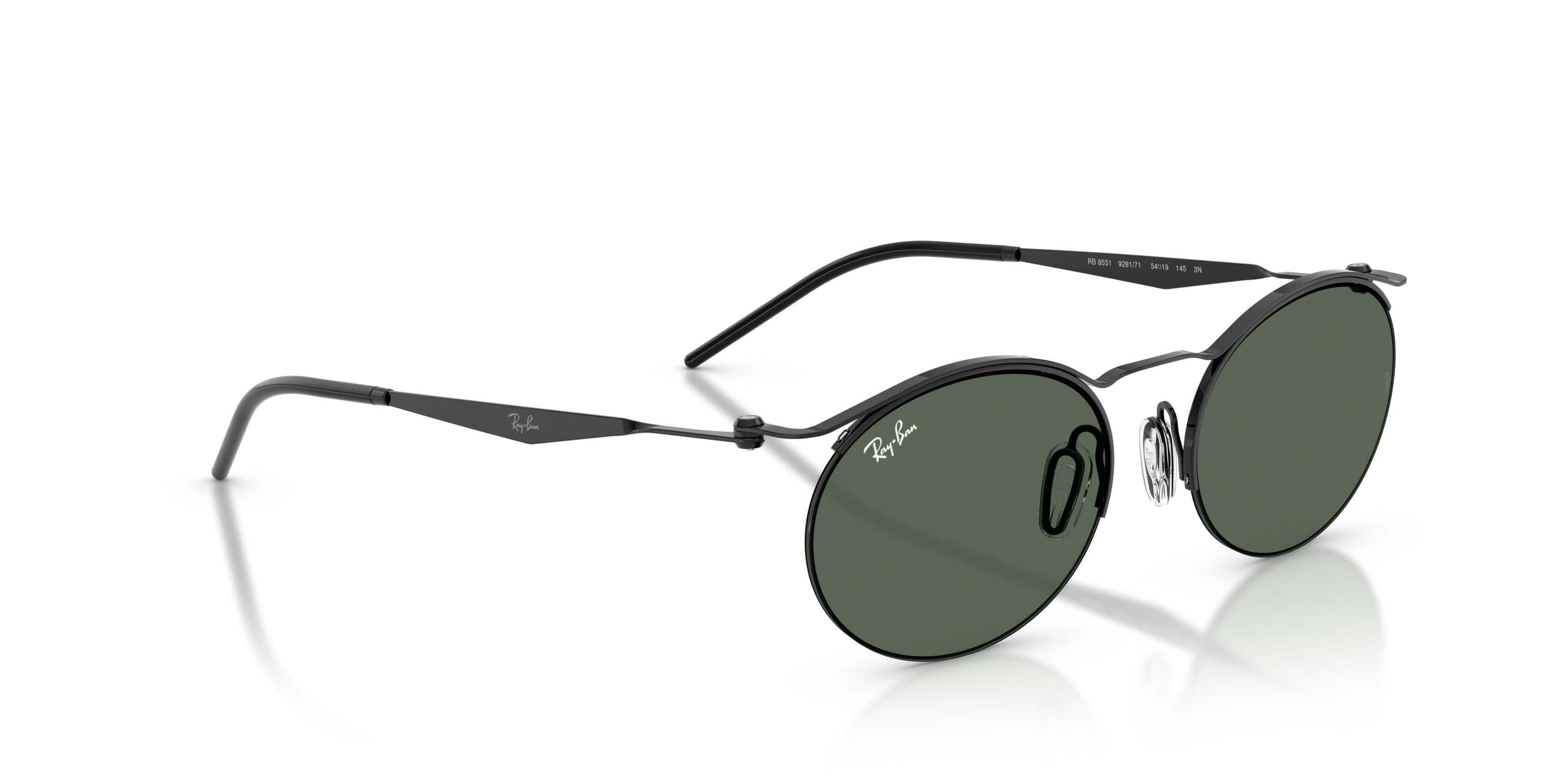 Ray-Ban RB8551 Dark Green Sunglasses - Black - DK GREY