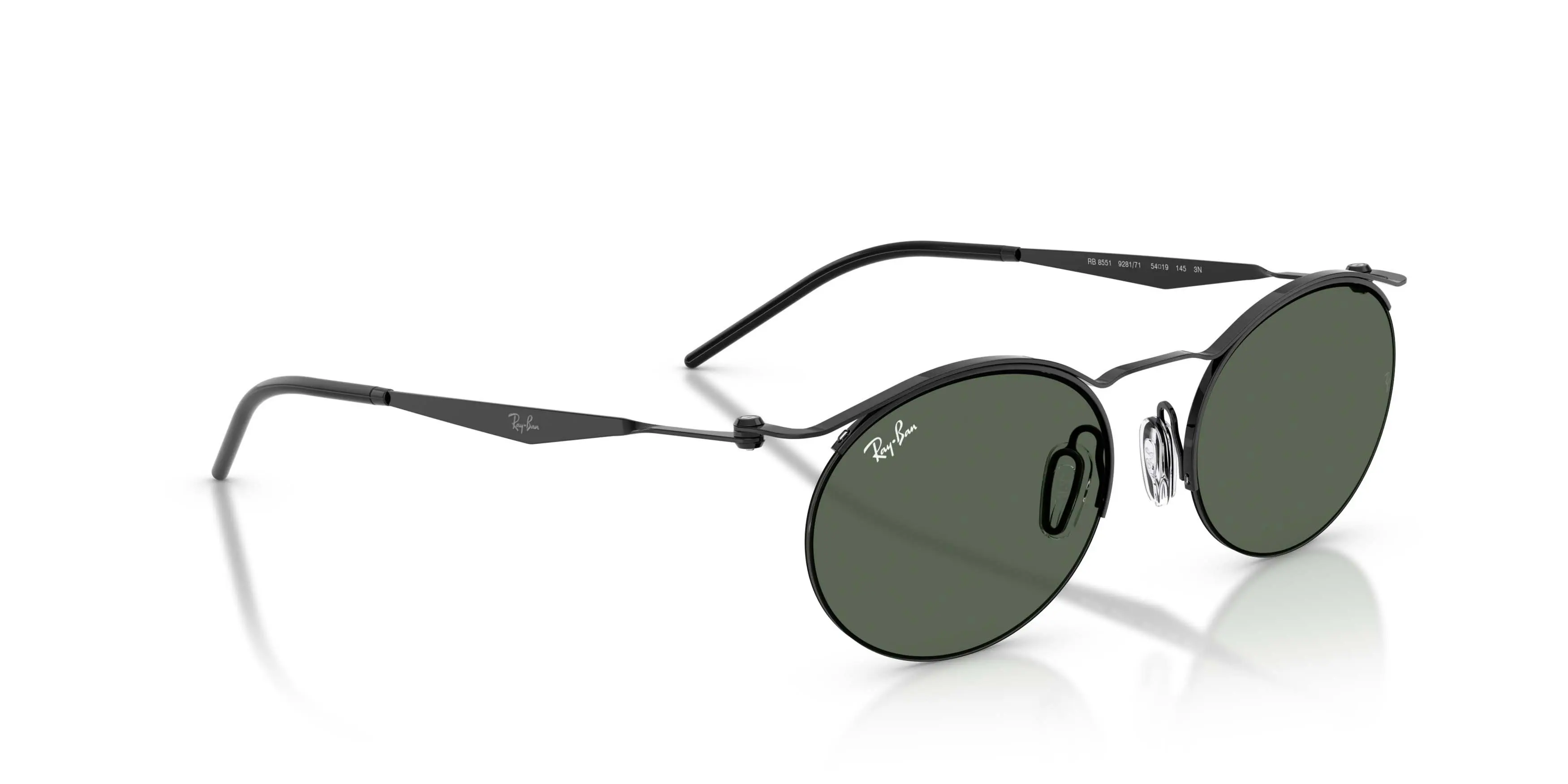 Ray-Ban RB8551 Dark Green Sunglasses - Black - DK GREY