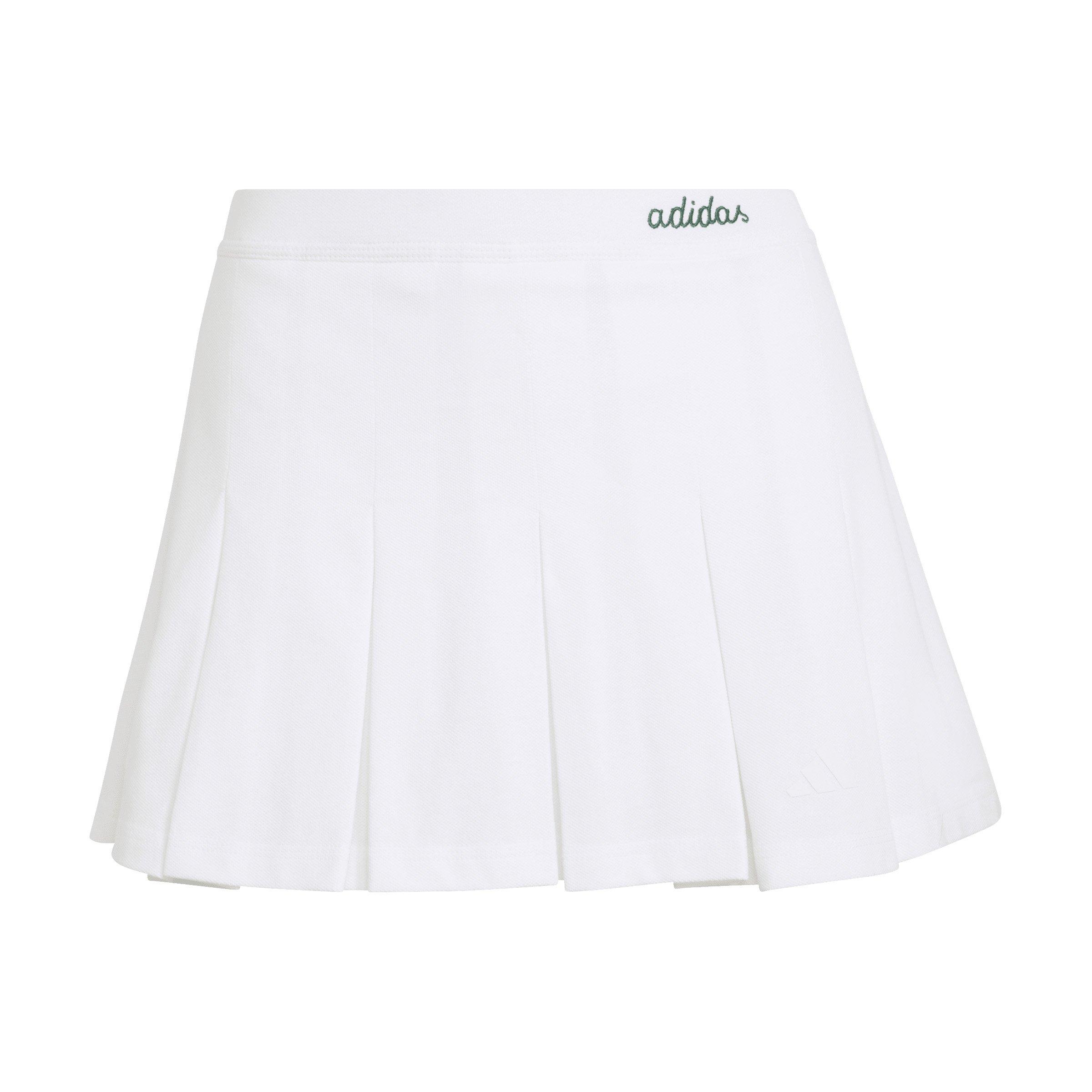 adidas Women's Seasonal Essentials Colorpop Skirt with Inner Leggings - White/Green - WHITE/GREEN Thumbnail View 5