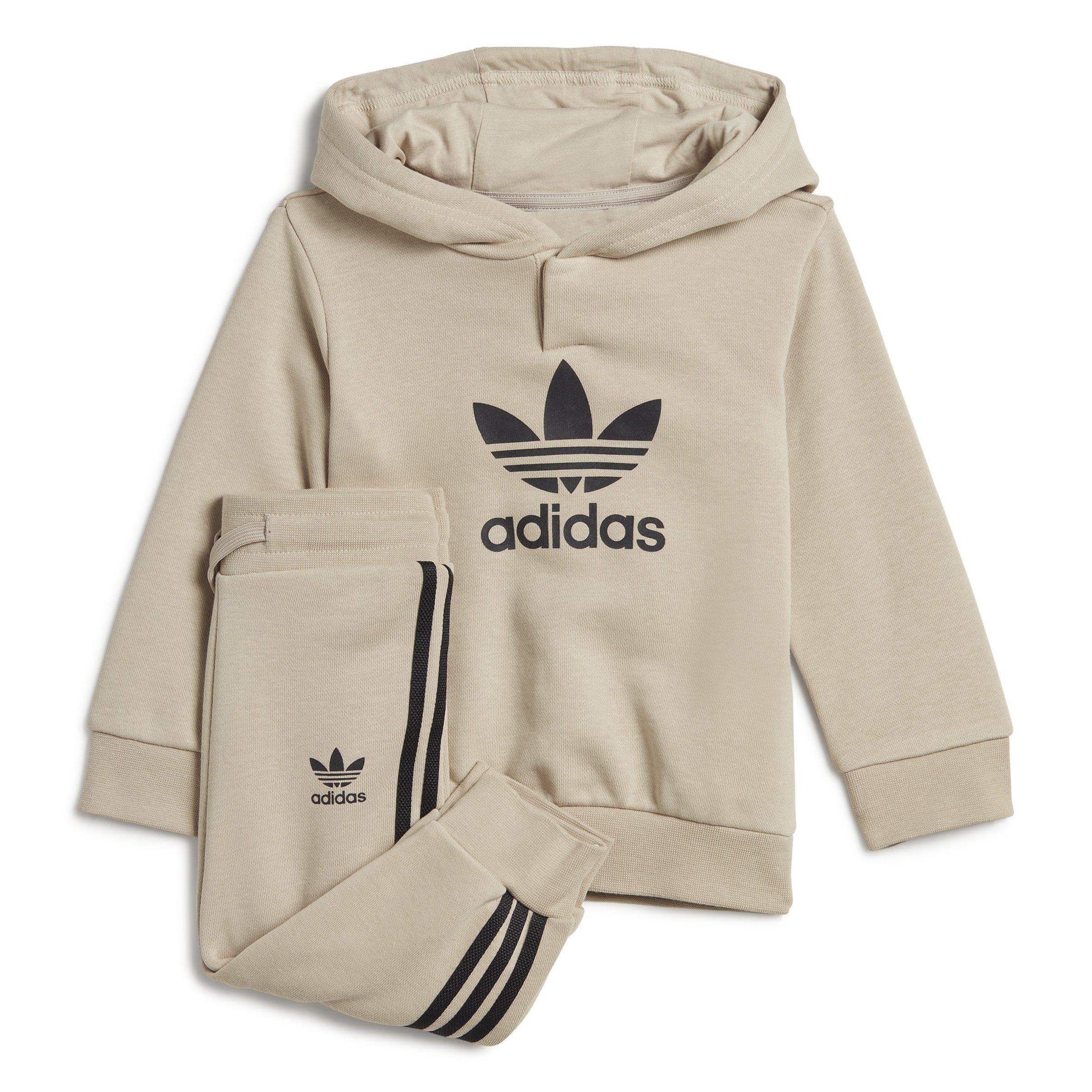 adidas Originals Infant Adicolor Hoodie Set Beige Hibbett