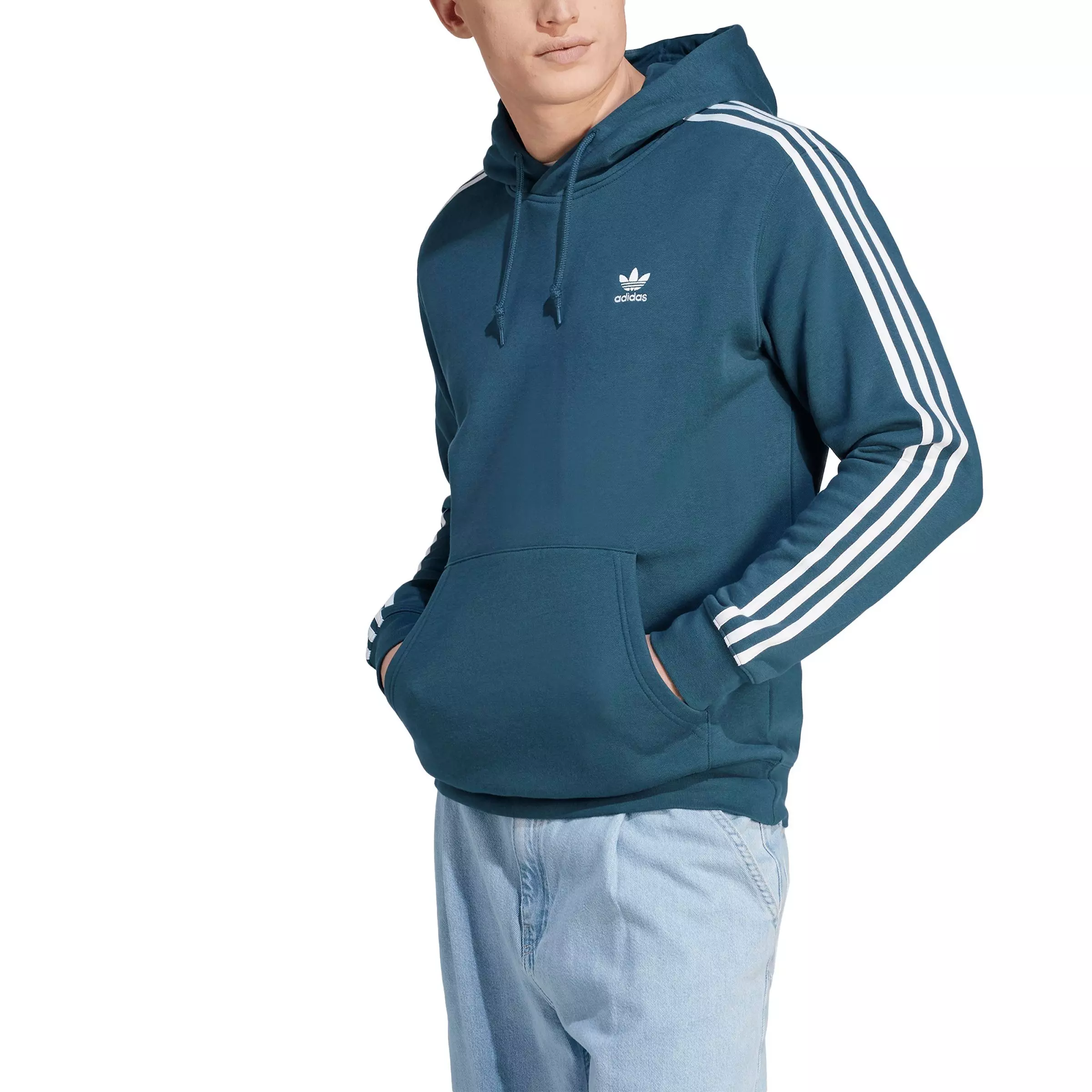 adidas Originals Men's Adicolor Classics 3-Stripes Hoodie -Turquoise - TURQUOISE