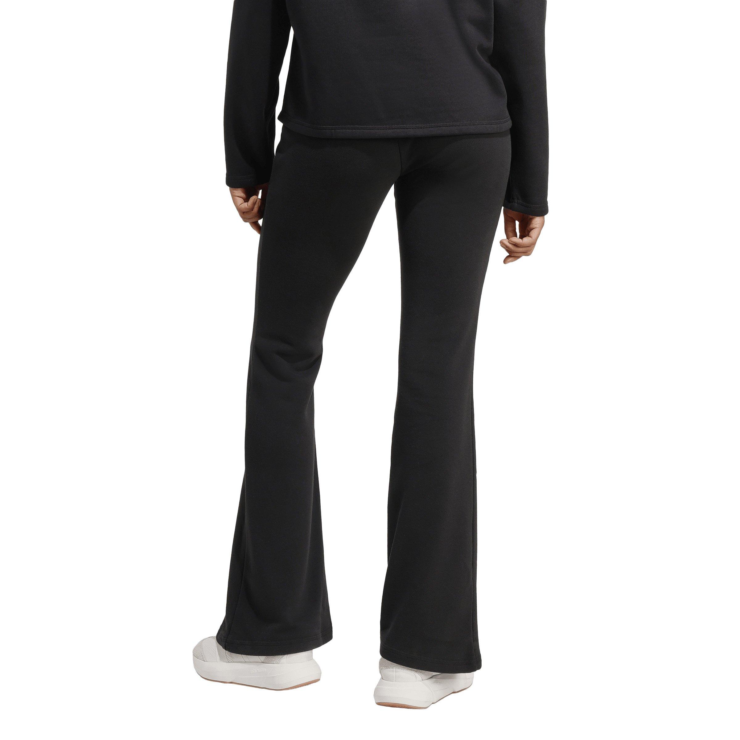 adidas Women's Seasonal Essentials French Terry Flared Pants - Black - BLACK Thumbnail View 2