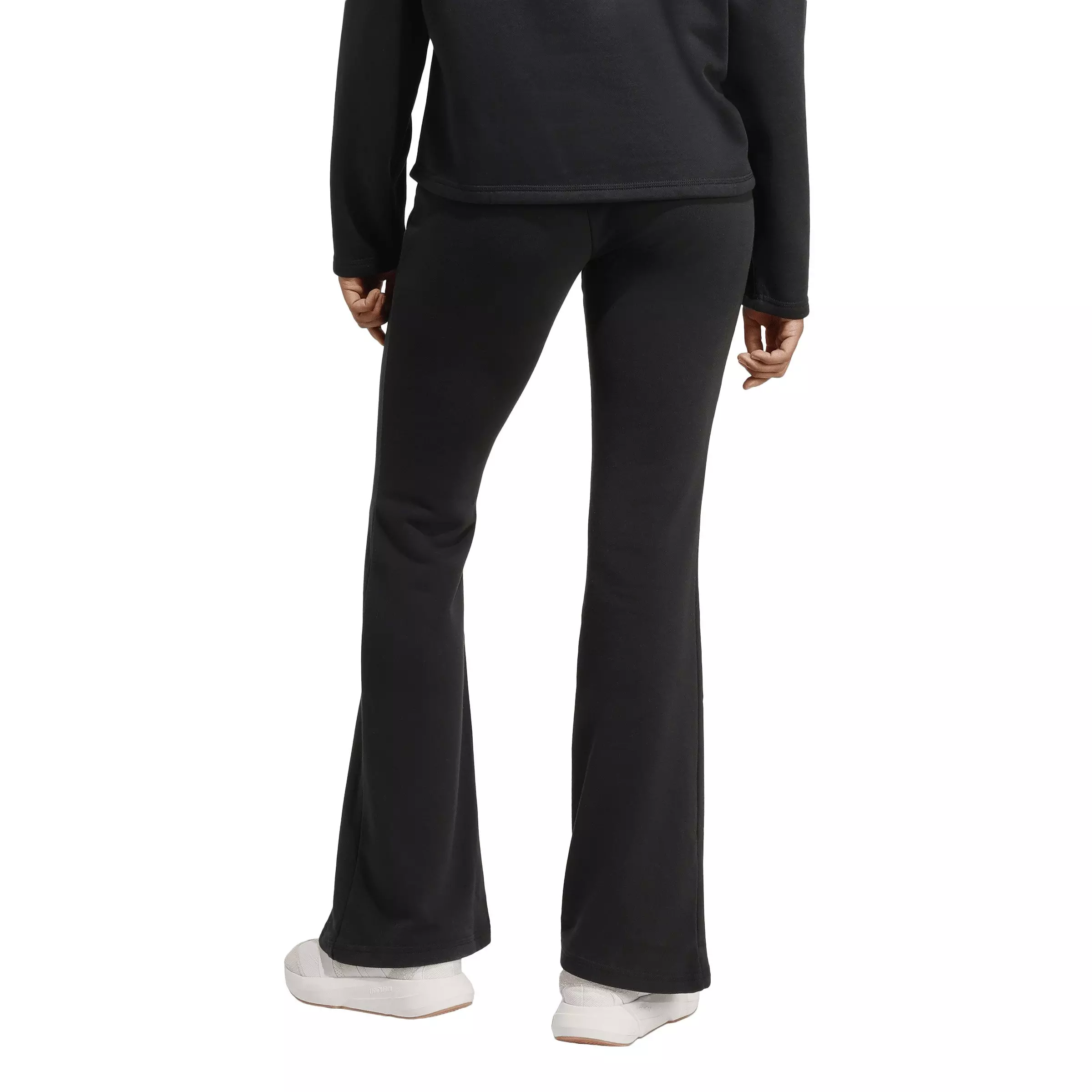 adidas Women's Seasonal Essentials French Terry Flared Pants - Black - BLACK