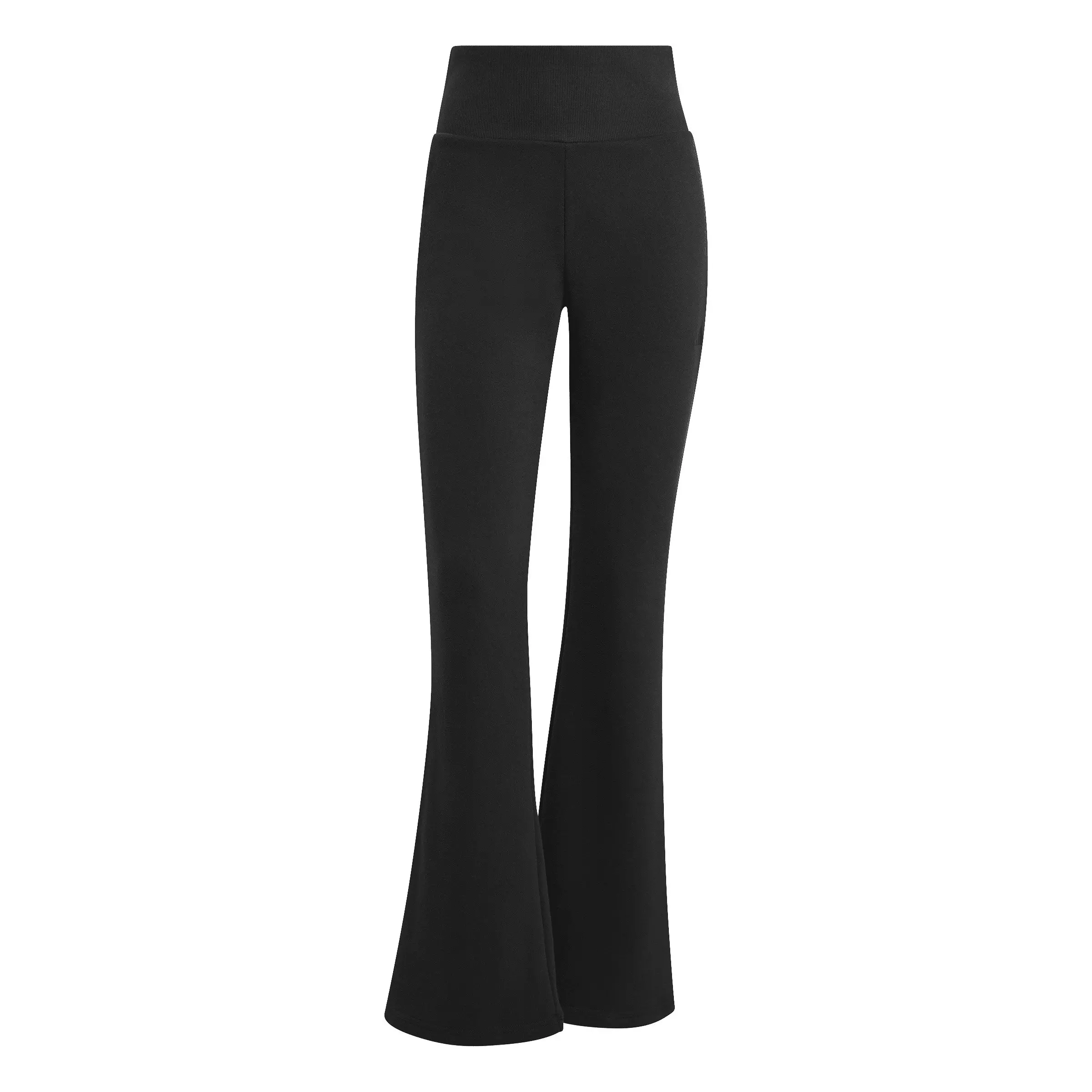 adidas Women's Seasonal Essentials French Terry Flared Pants - Black - BLACK