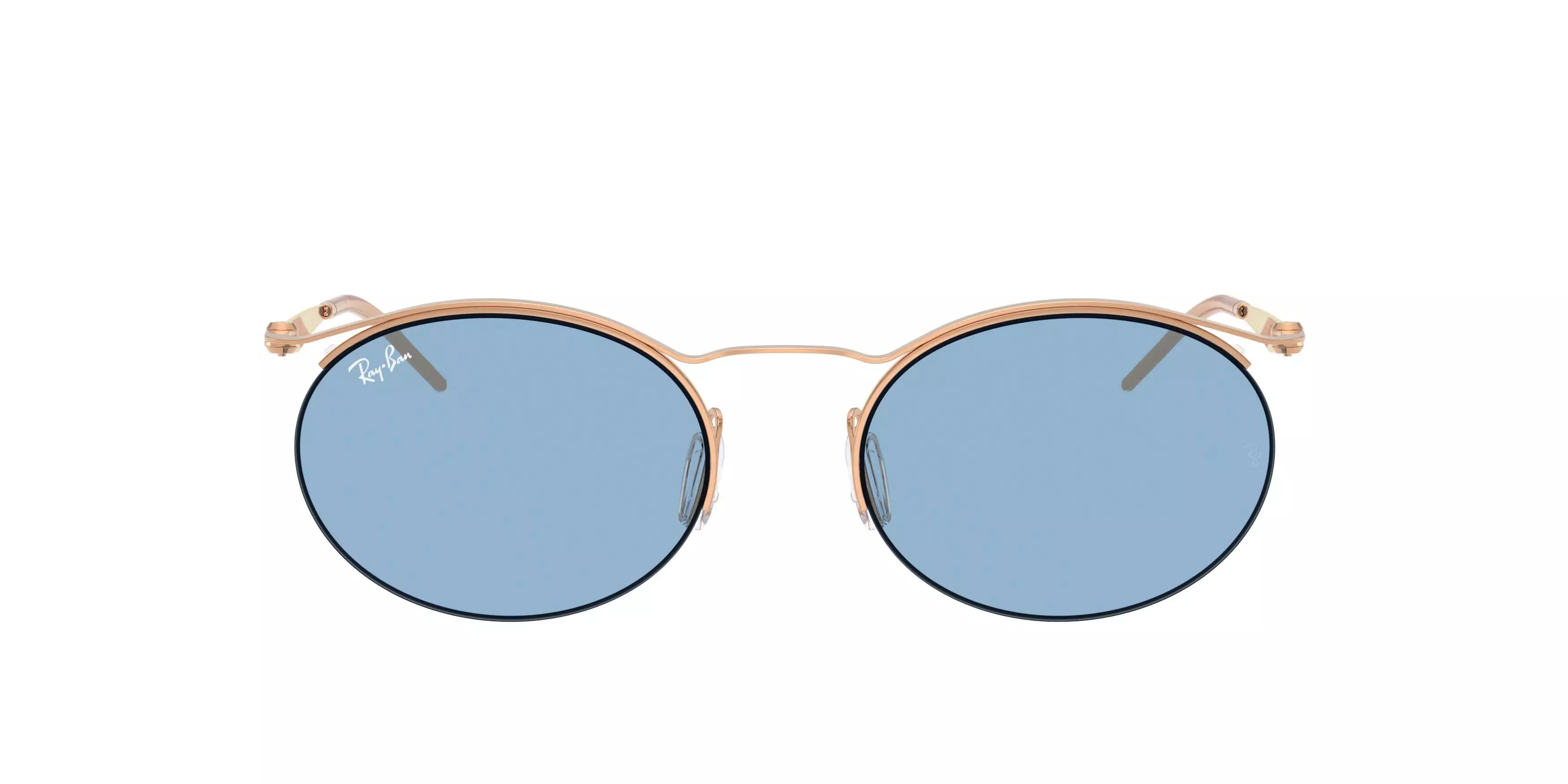 Ray-Ban RB8551 Light Blue Sunglasses - Rose Gold - GOLD/LIGHT BLUE
