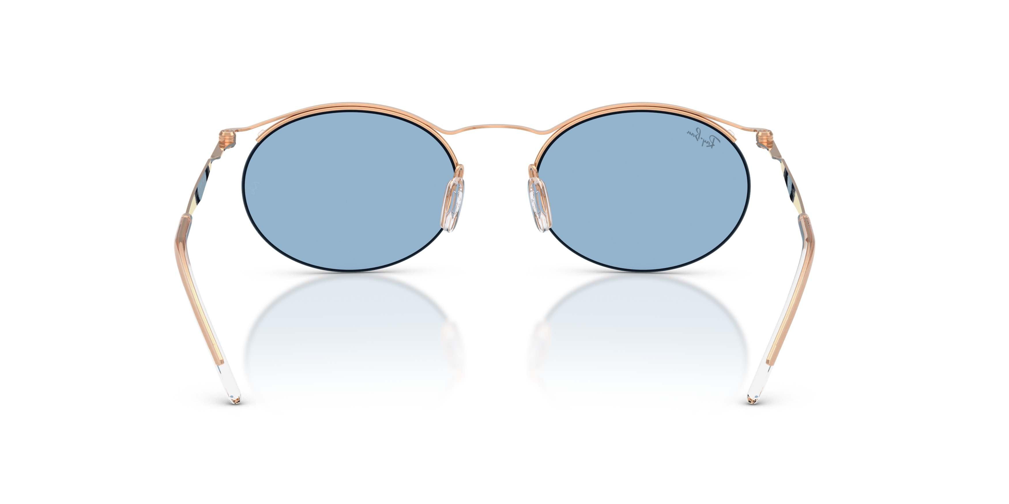 Ray-Ban RB8551 Light Blue Sunglasses - Rose Gold - GOLD/LIGHT BLUE