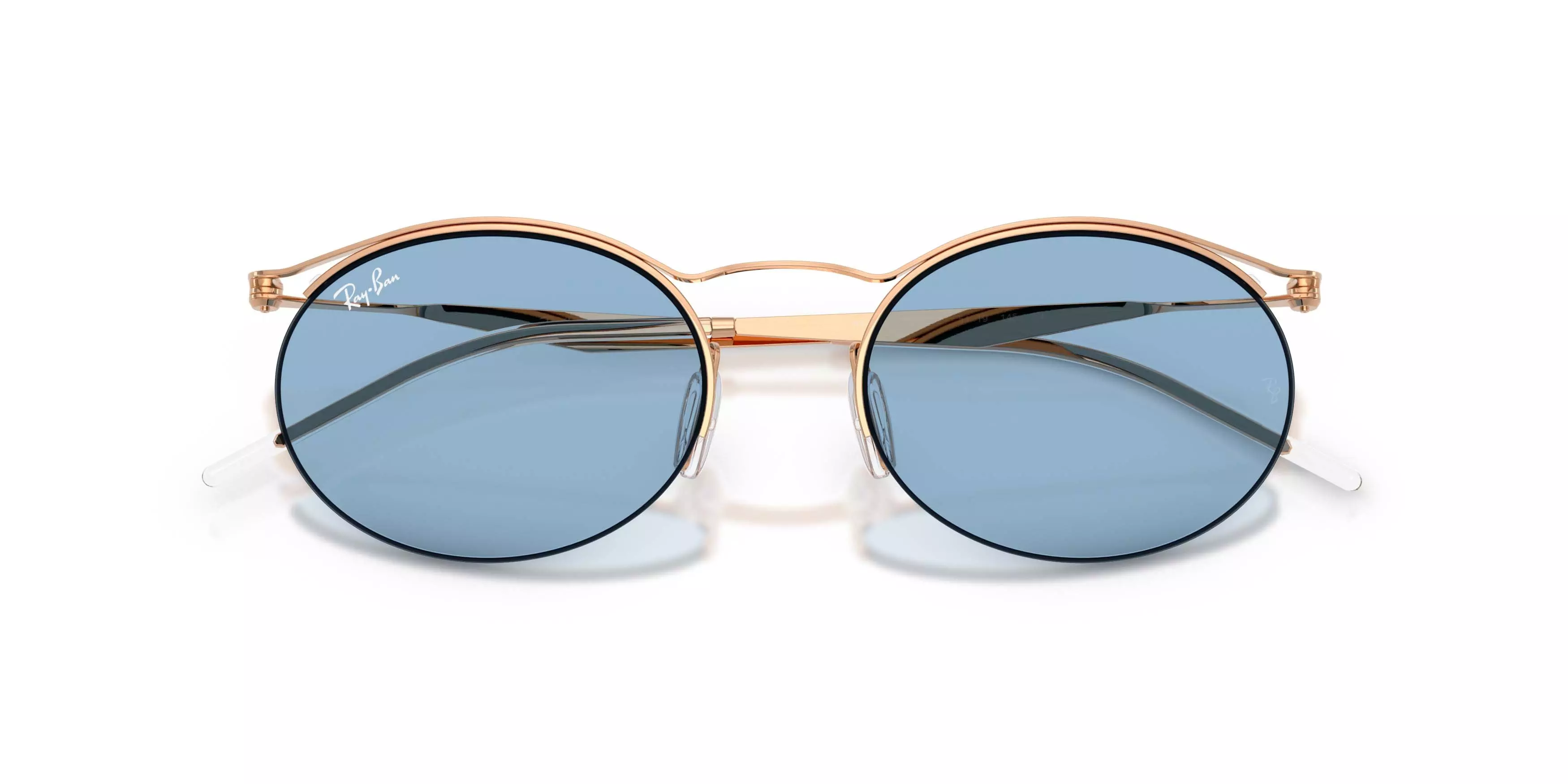 Ray-Ban RB8551 Light Blue Sunglasses - Rose Gold - GOLD/LIGHT BLUE
