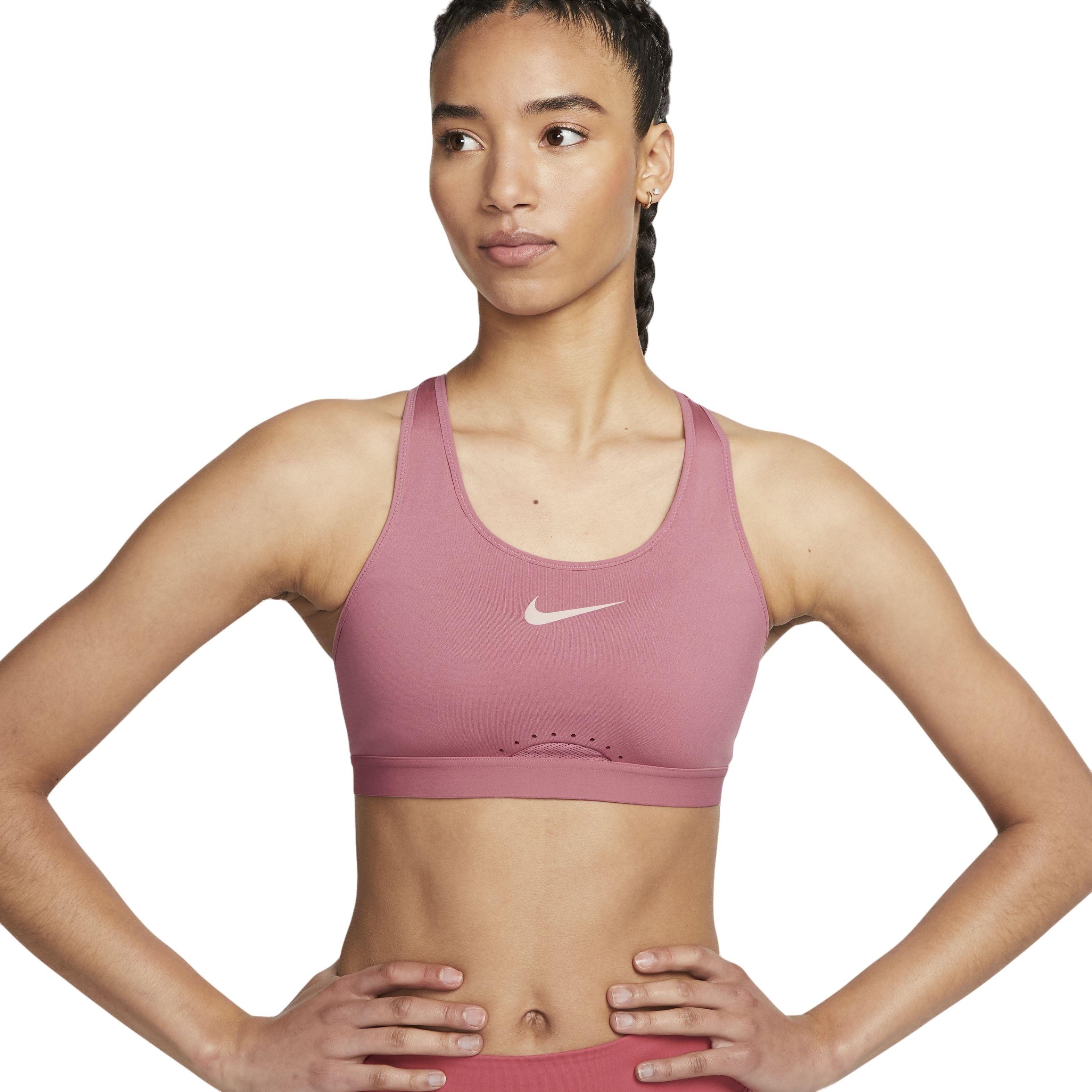 Nike Women's Dri-FIT Swoosh Zip-Front Padded Sports Bra - Hibbett