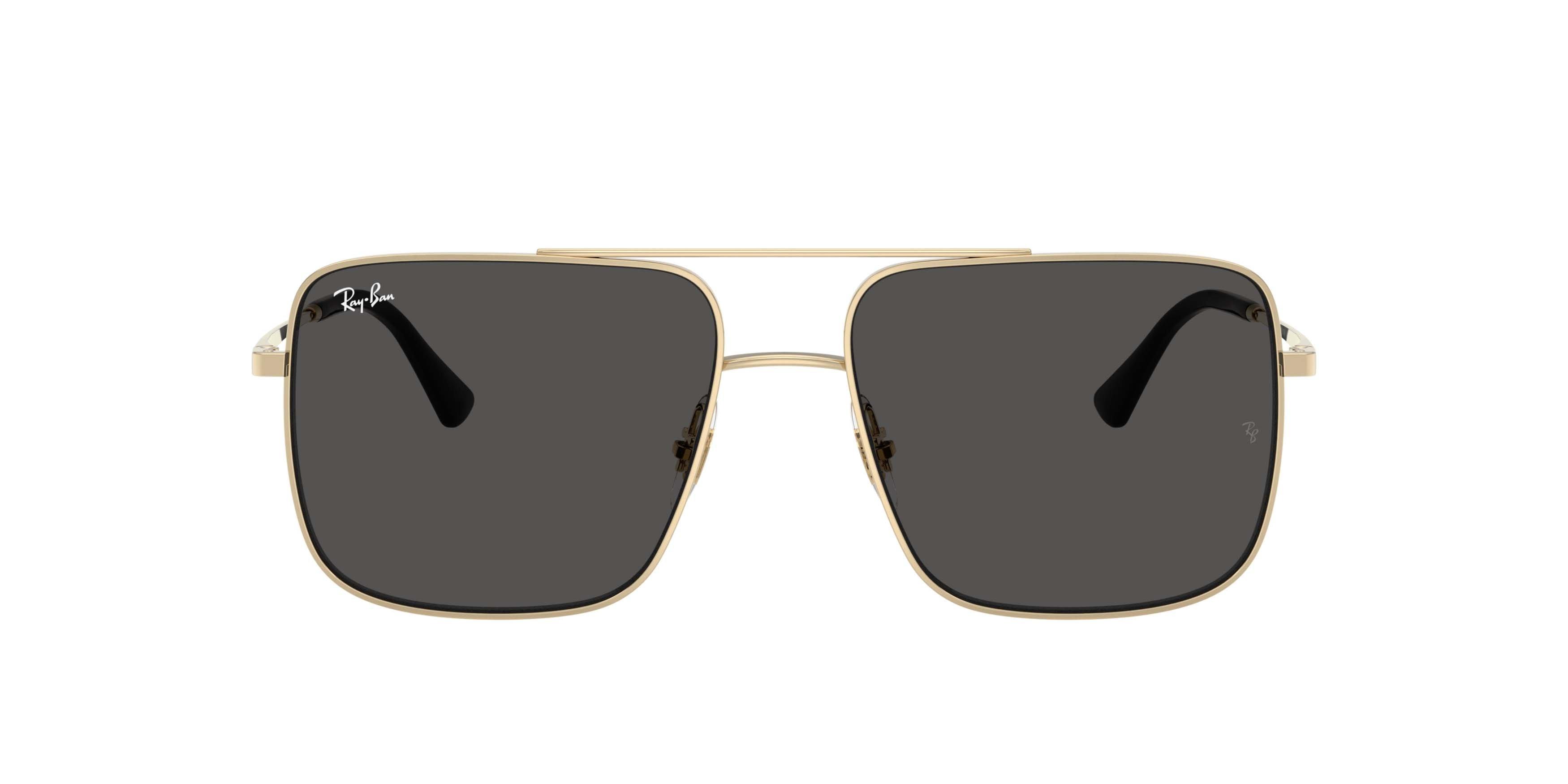 Ray-Ban Ari Bio-Based Dark Grey Sunglasses - Pale Gold - GOLD/DARK GREY