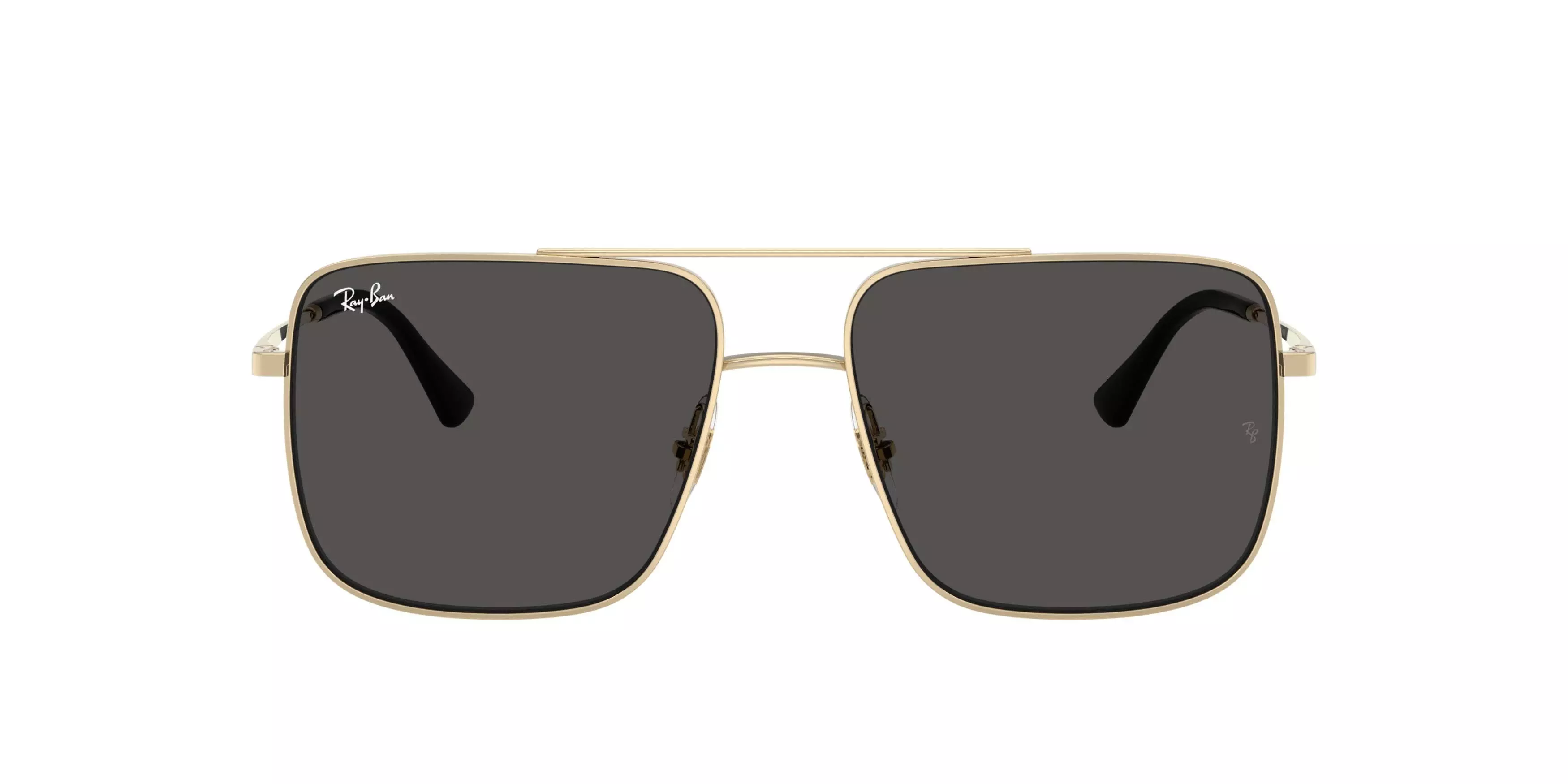 Ray-Ban Ari Bio-Based Dark Grey Sunglasses - Pale Gold - GOLD/DARK GREY