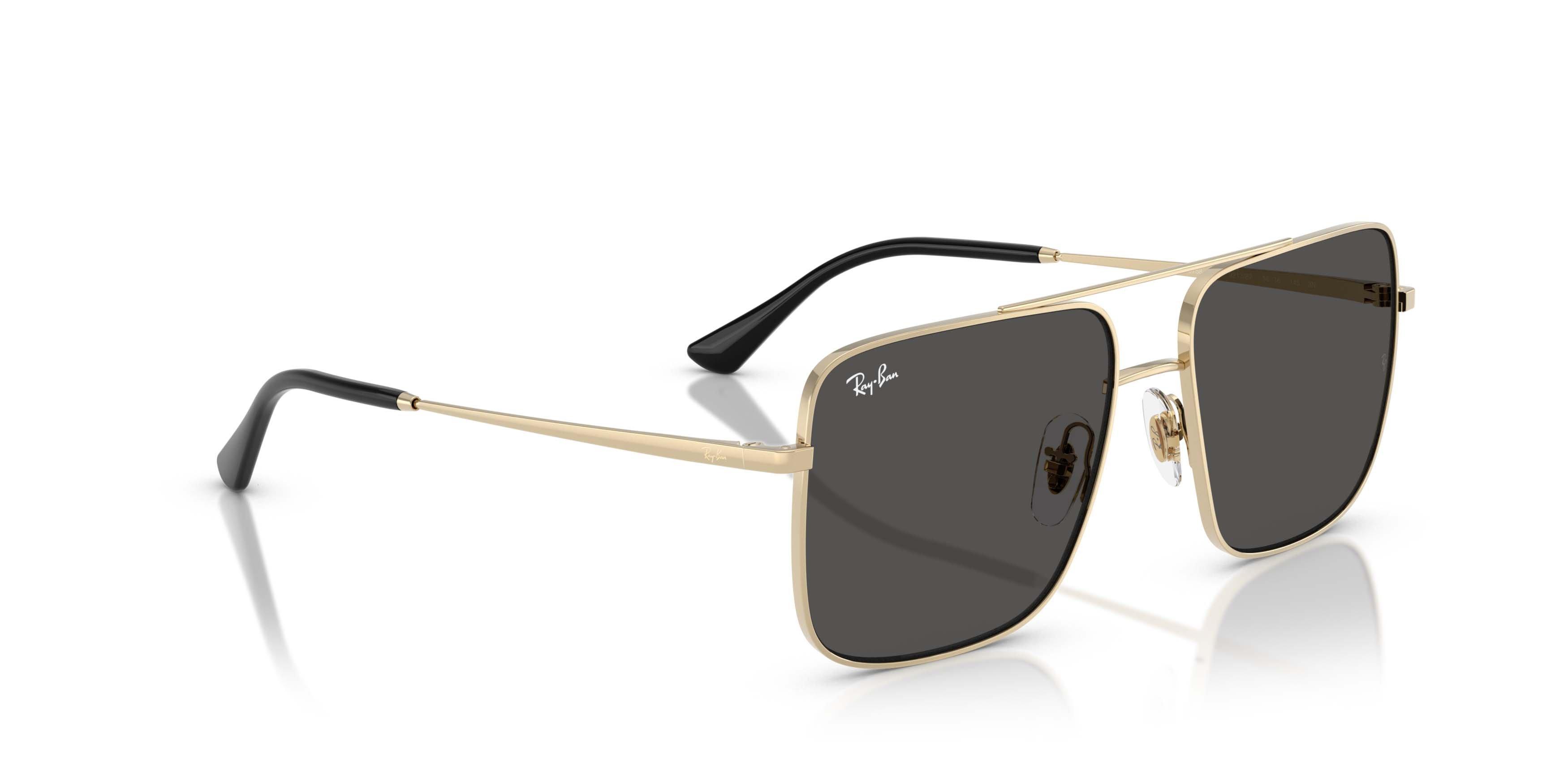 Ray-Ban Ari Bio-Based Dark Grey Sunglasses - Pale Gold - GOLD/DARK GREY