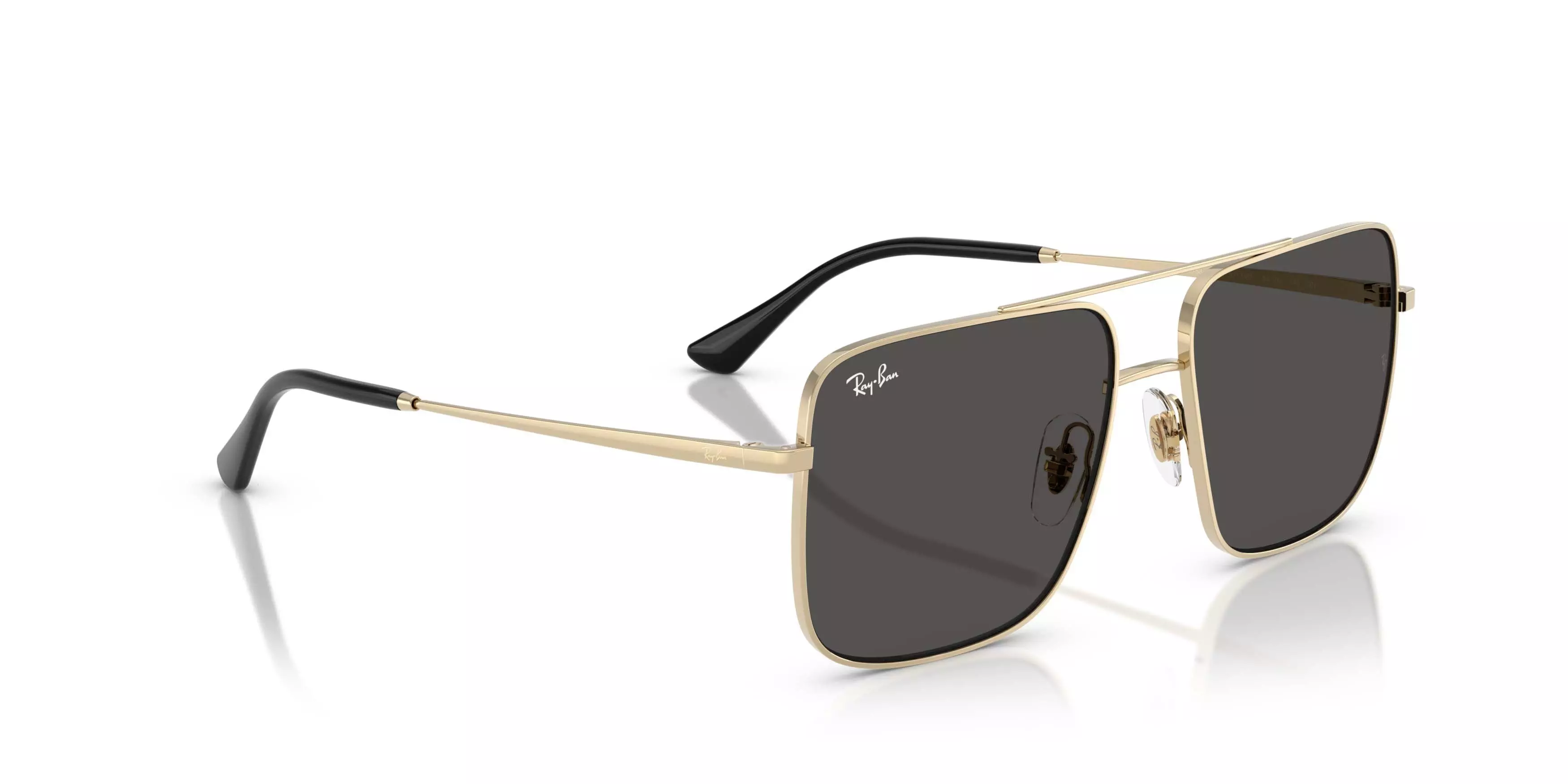 Ray-Ban Ari Bio-Based Dark Grey Sunglasses - Pale Gold - GOLD/DARK GREY