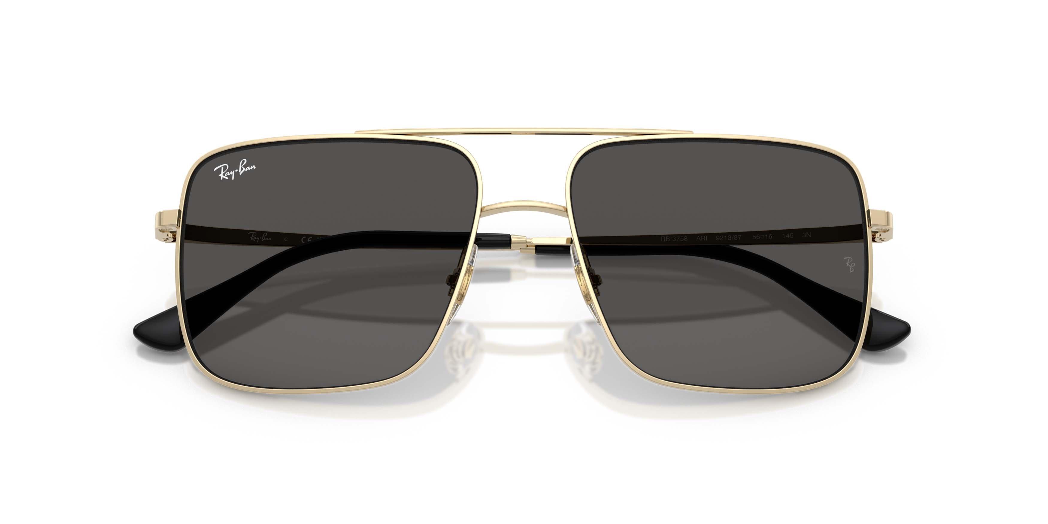 Ray-Ban Ari Bio-Based Dark Grey Sunglasses - Pale Gold - GOLD/DARK GREY