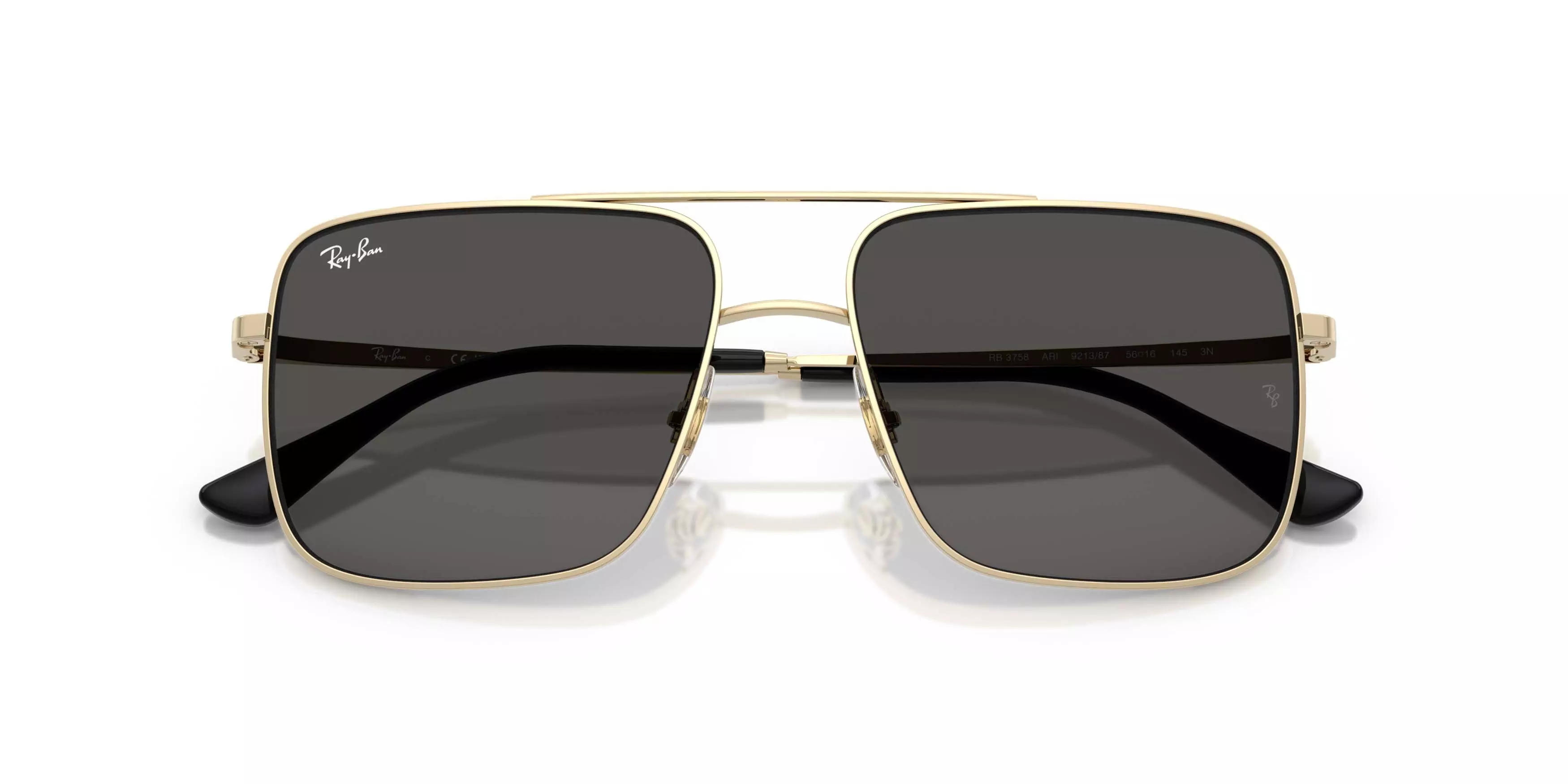 Ray-Ban Ari Bio-Based Dark Grey Sunglasses - Pale Gold - GOLD/DARK GREY