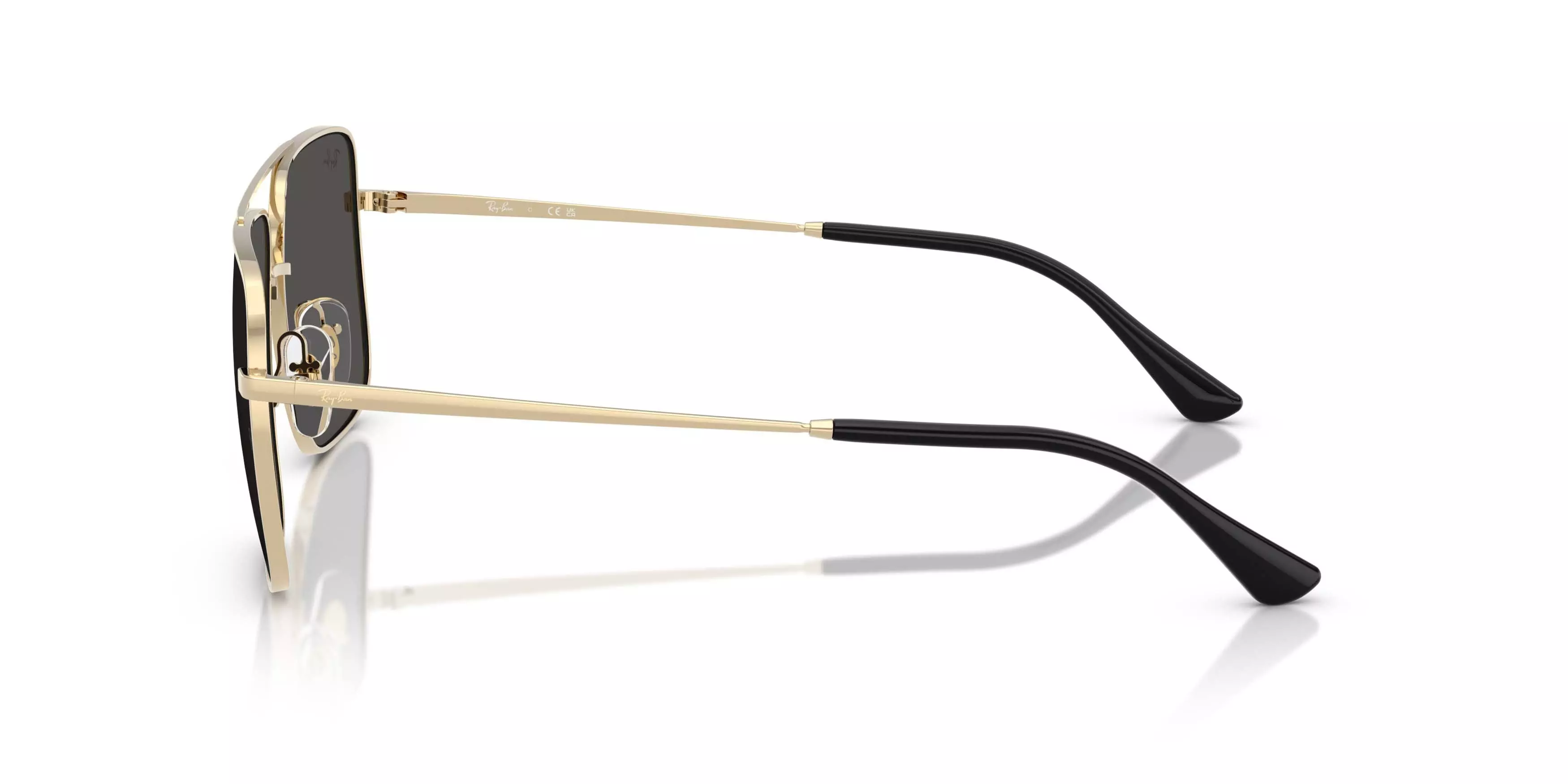 Ray-Ban Ari Bio-Based Dark Grey Sunglasses - Pale Gold - GOLD/DARK GREY