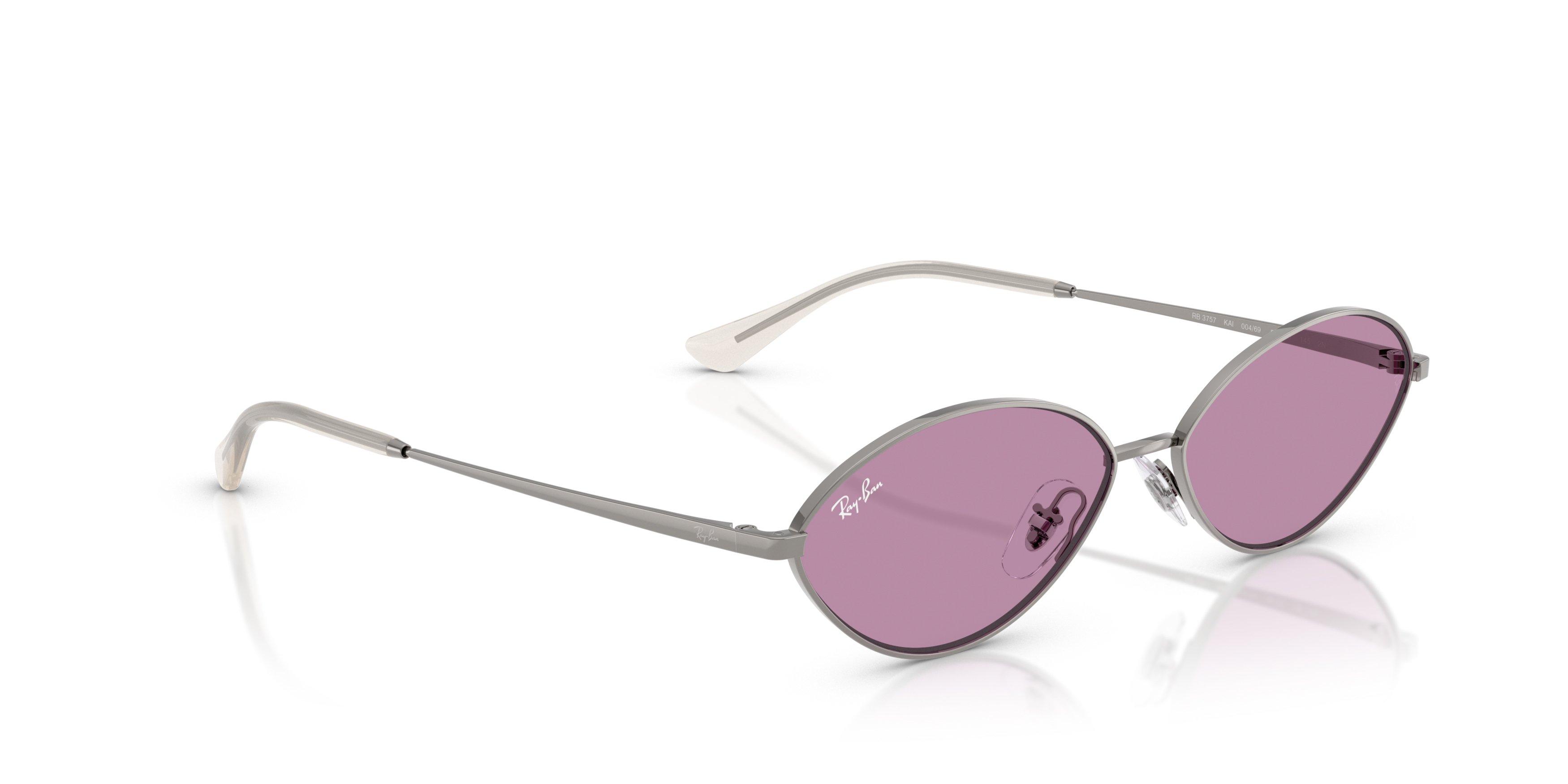 Ray-Ban Kai Purple Sunglasses - Grey - GREY/PURPLE Thumbnail View 4