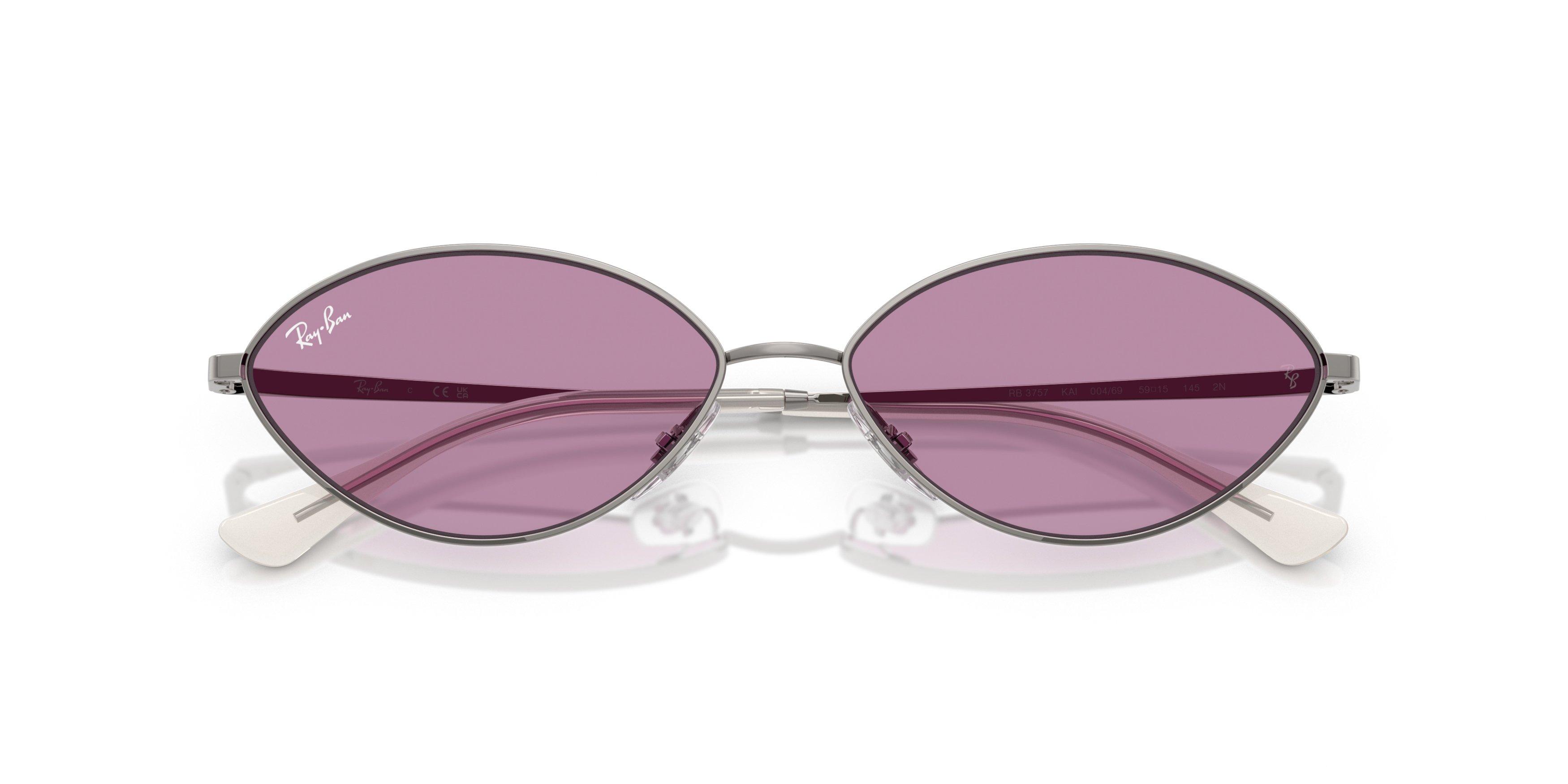 Ray-Ban Kai Purple Sunglasses - Grey - GREY/PURPLE Thumbnail View 5