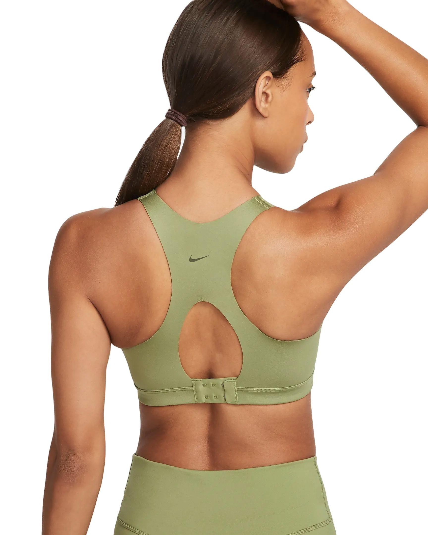 Nike Women's Dri-FIT Swoosh Zip-Front Padded Sports Bra - Hibbett