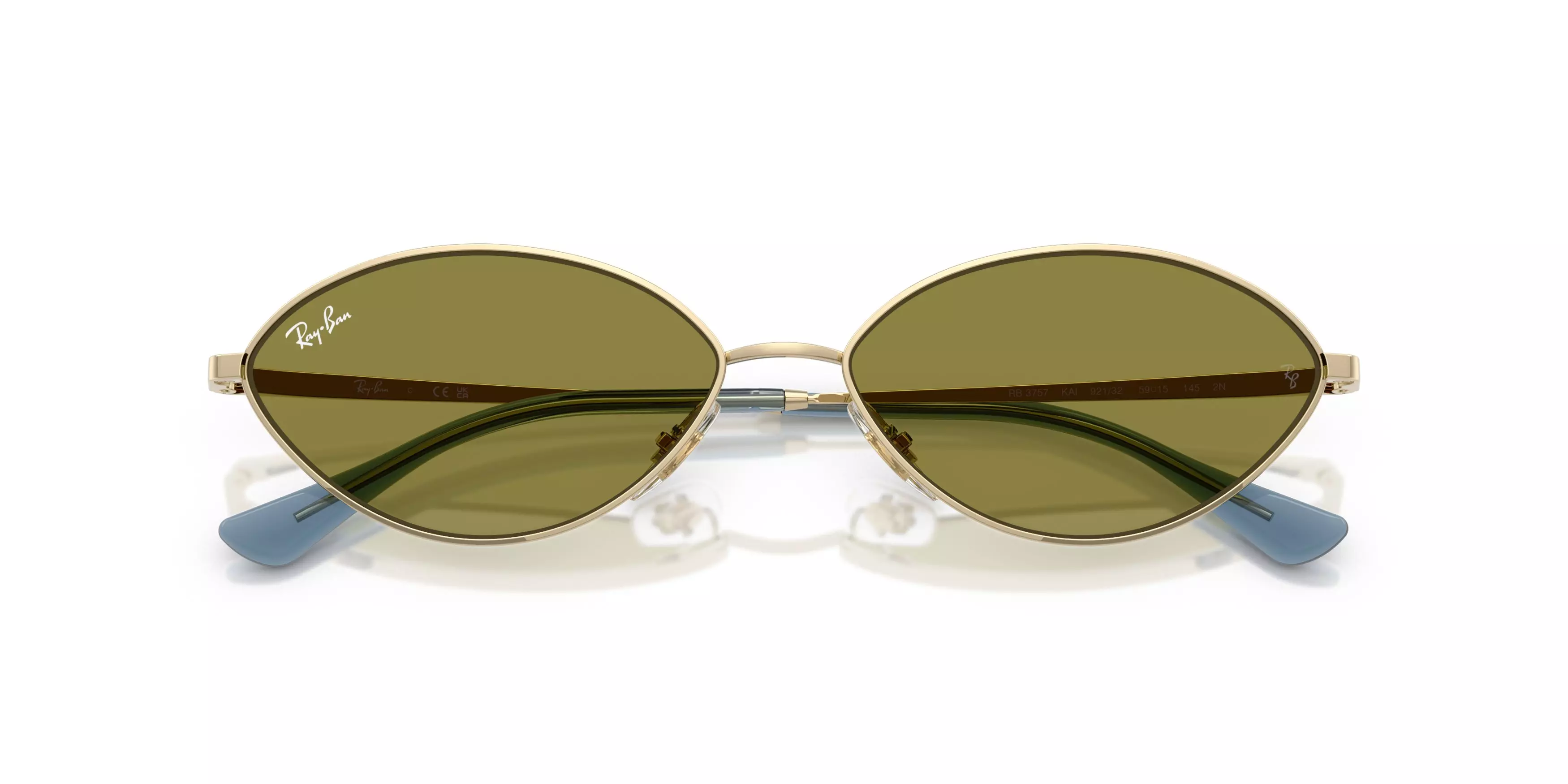 Ray-Ban Kai Green Sunglasses - Gold - GOLD/GREEN