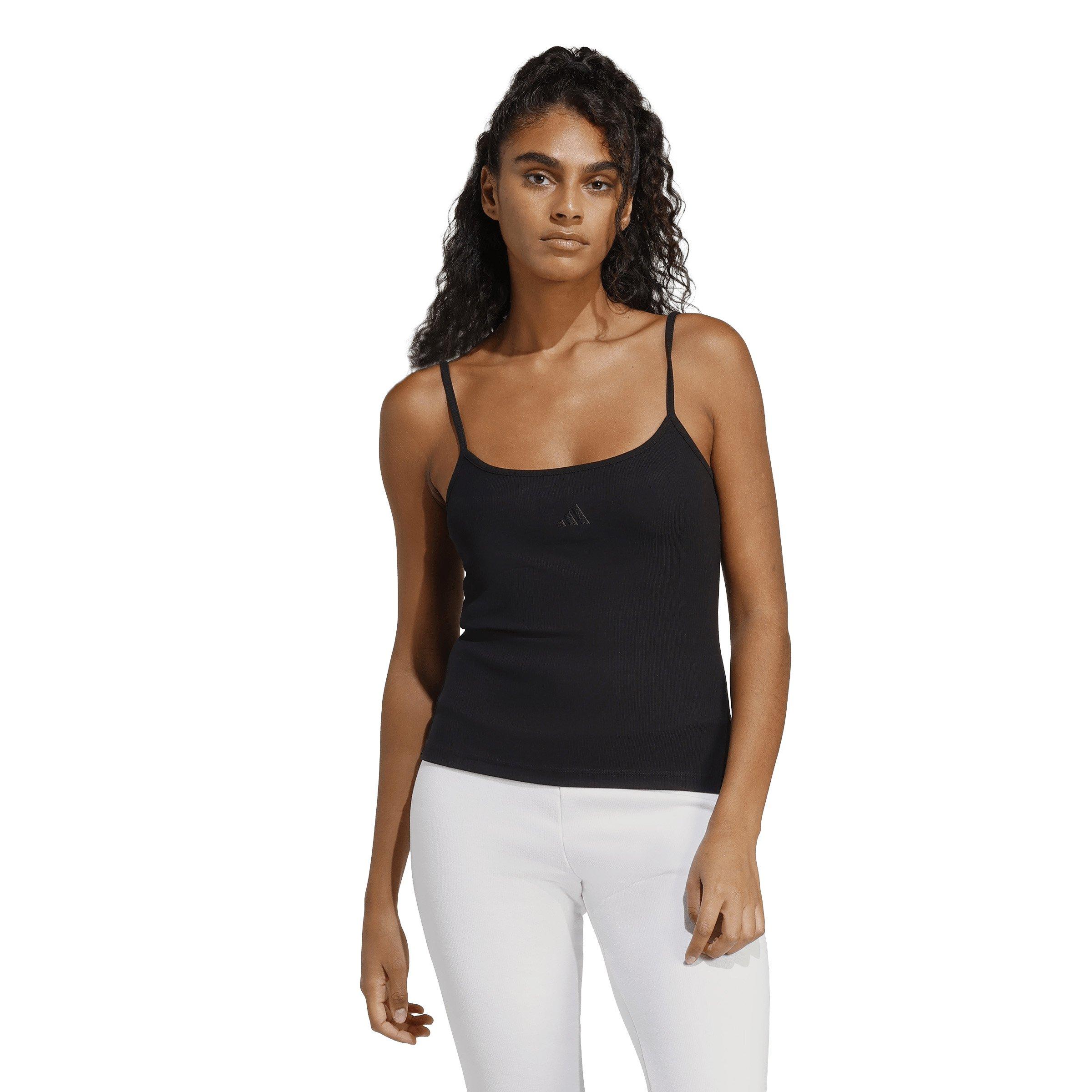 adidas Women's Seasonal Essentials Rib Top - Black - BLACK Thumbnail View 1