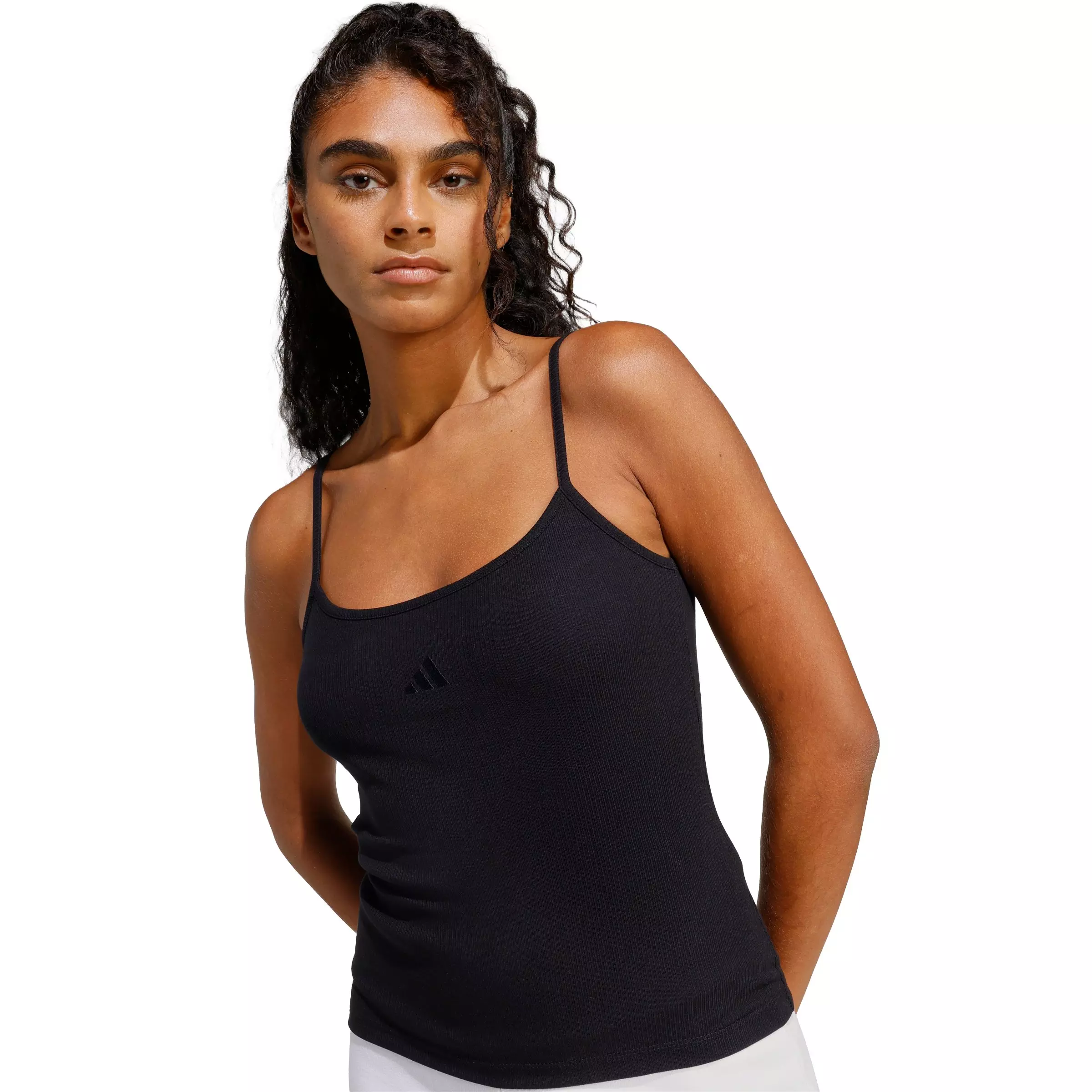 adidas Women's Seasonal Essentials Rib Top - Black - BLACK