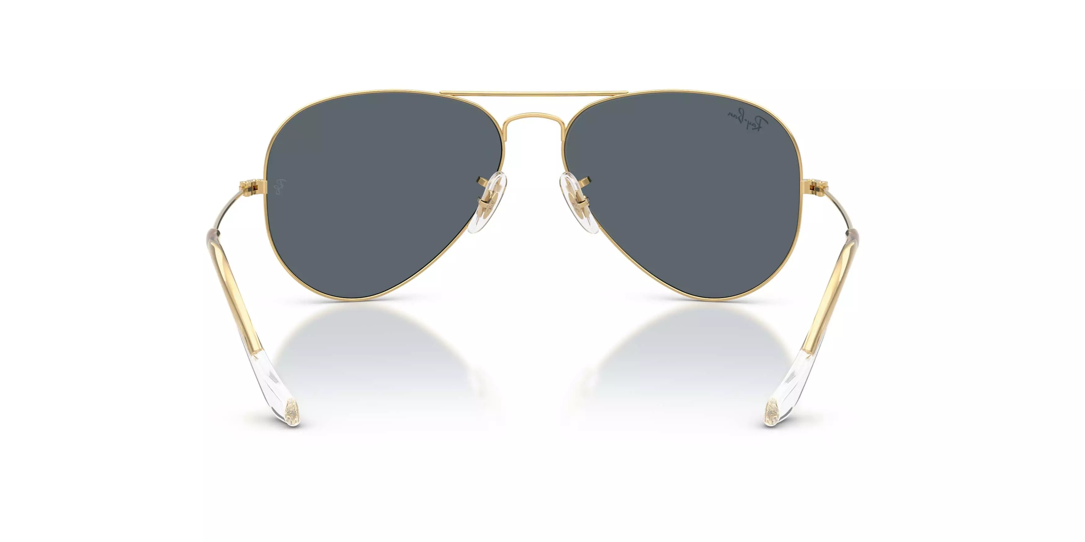 Ray-Ban Aviator Classic Blue Sunglasses - Polished Arista - GOLD/BLUE
