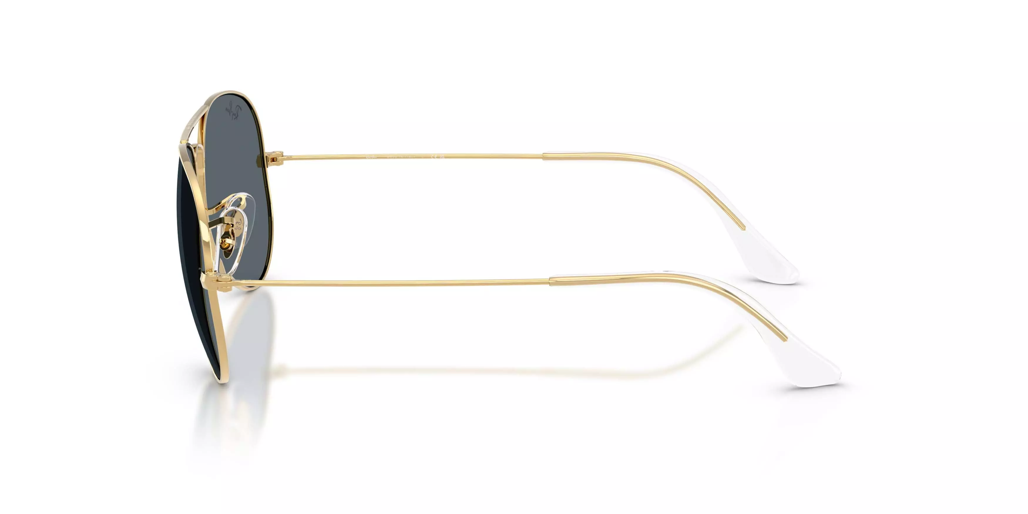 Ray-Ban Aviator Classic Blue Sunglasses - Polished Arista - GOLD/BLUE
