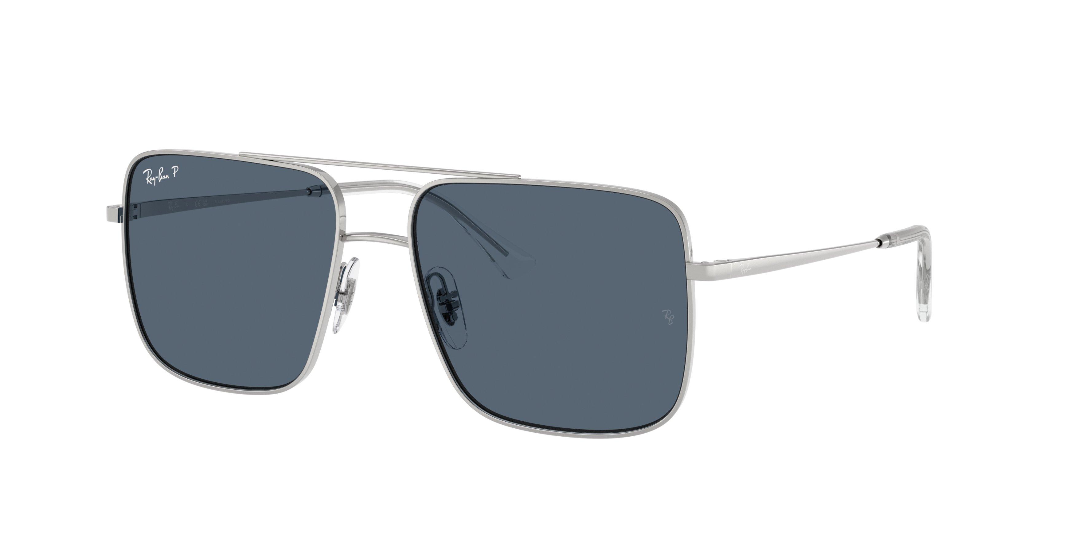 Ray-Ban Ari Blue Polarized Sunglasses - Silver - SILVER/BLUE Thumbnail View 1