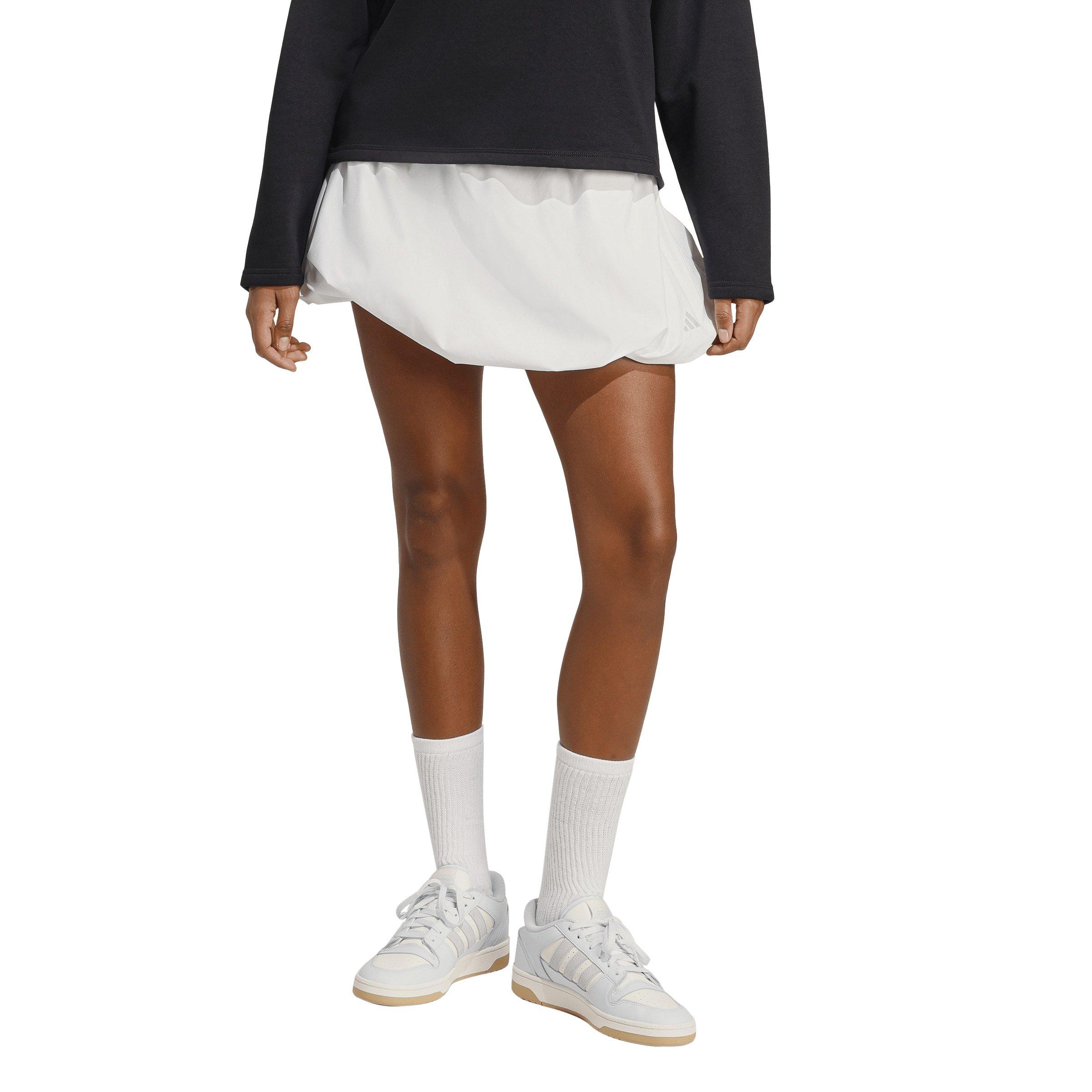 adidas Women's Seasonal Essentials Woven Bubble Skirt - White - WHITE Thumbnail View 1