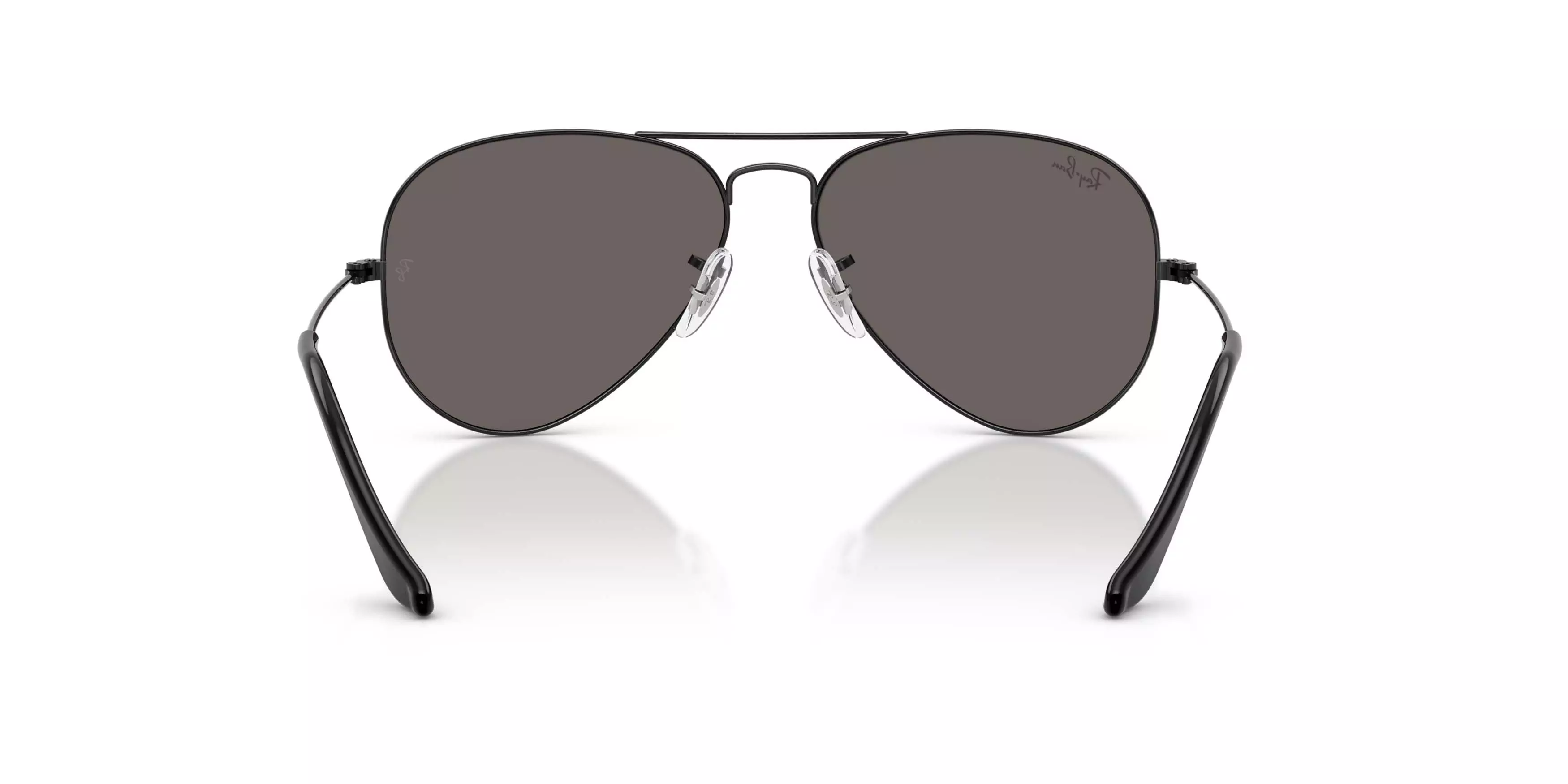 Ray-Ban Aviator Classic Dark Grey Sunglasses - Polished Black - BLACK/GREY