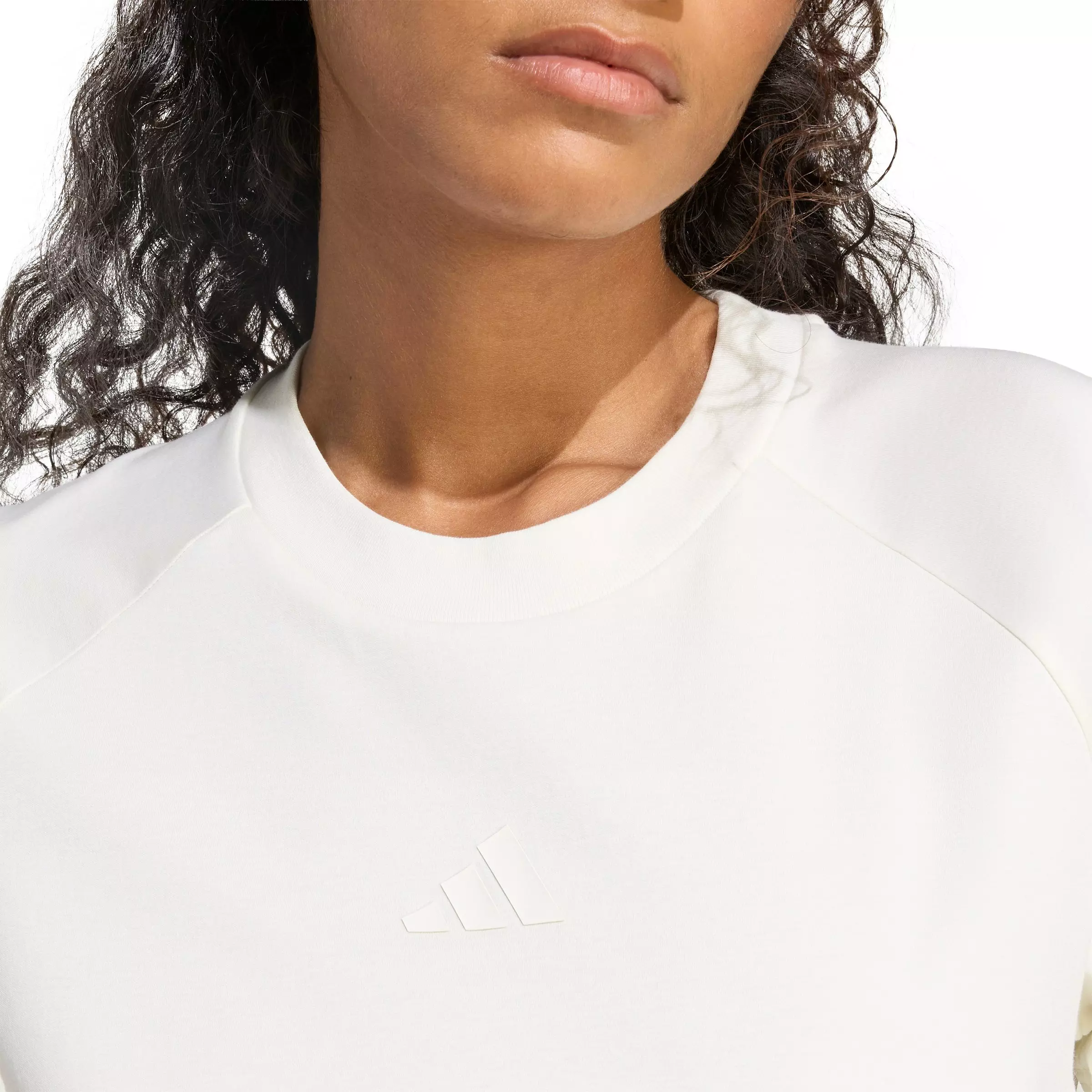 adidas Women's Soft Lux Tee - Off-White - OFF-WHITE