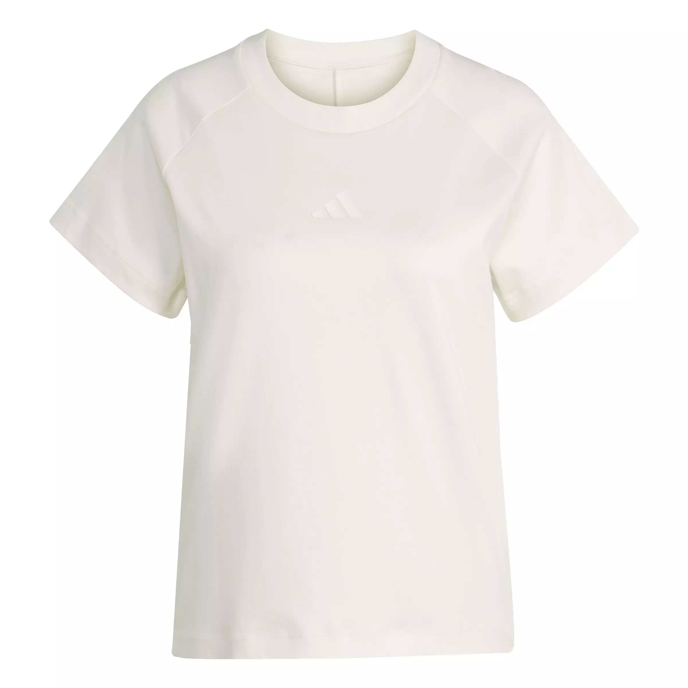 adidas Women's Soft Lux Tee - Off-White - OFF-WHITE