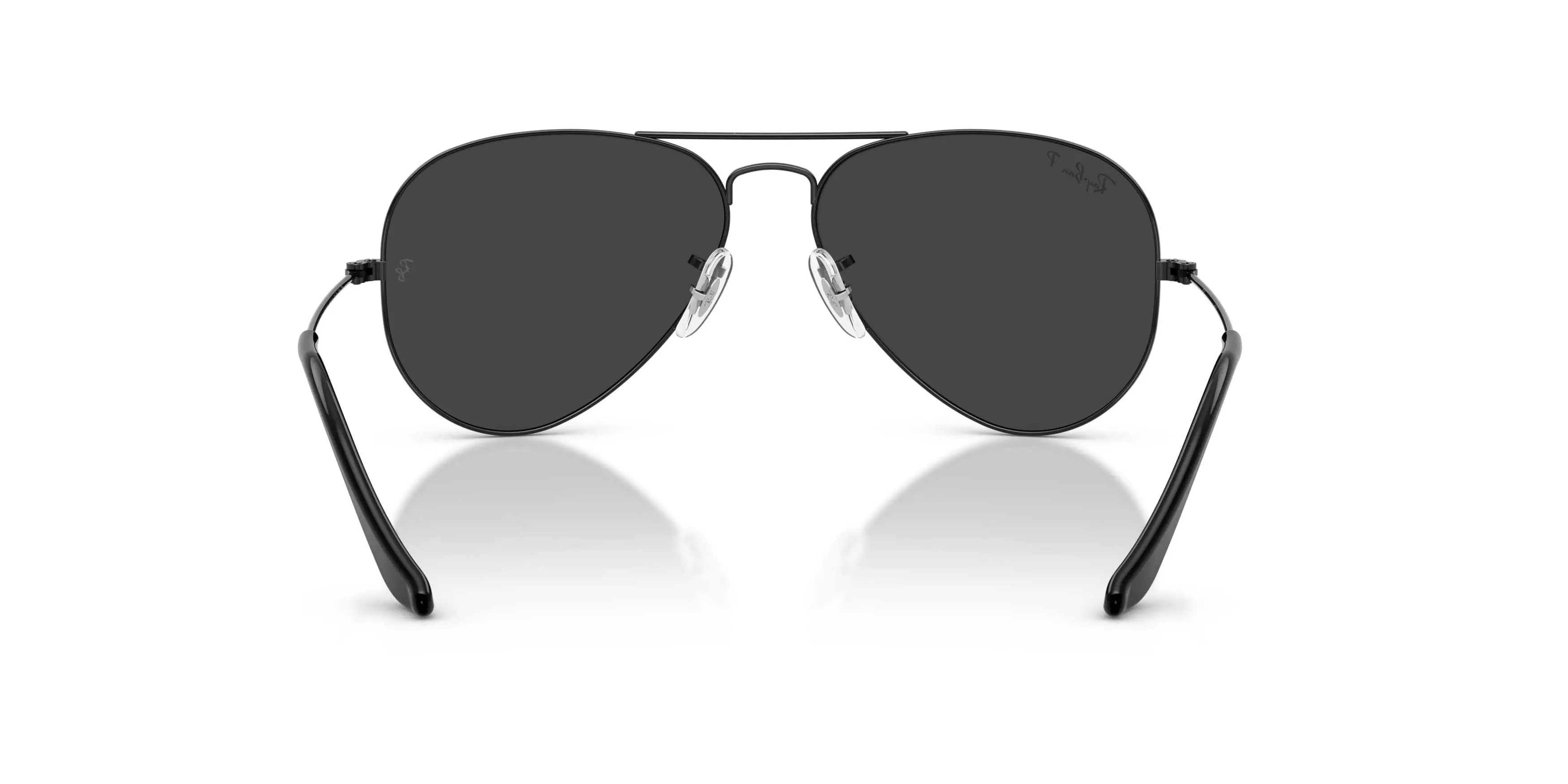 Ray-Ban Aviator Classic Black Polarized Sunglasses - Polished Black - BLACK