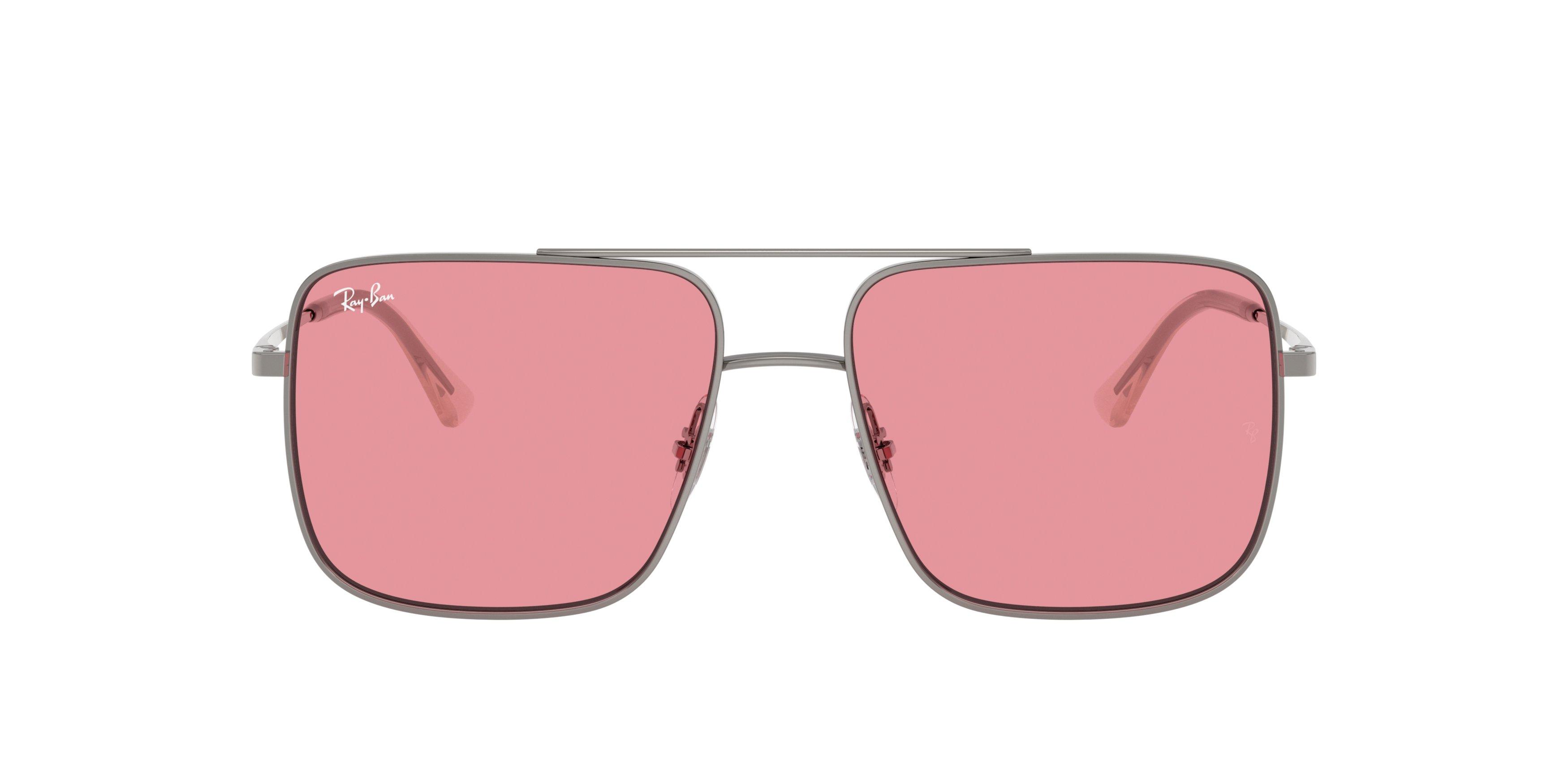 Ray-Ban Ari Rose Sunglasses - Silver - GREY/PINK Thumbnail View 3