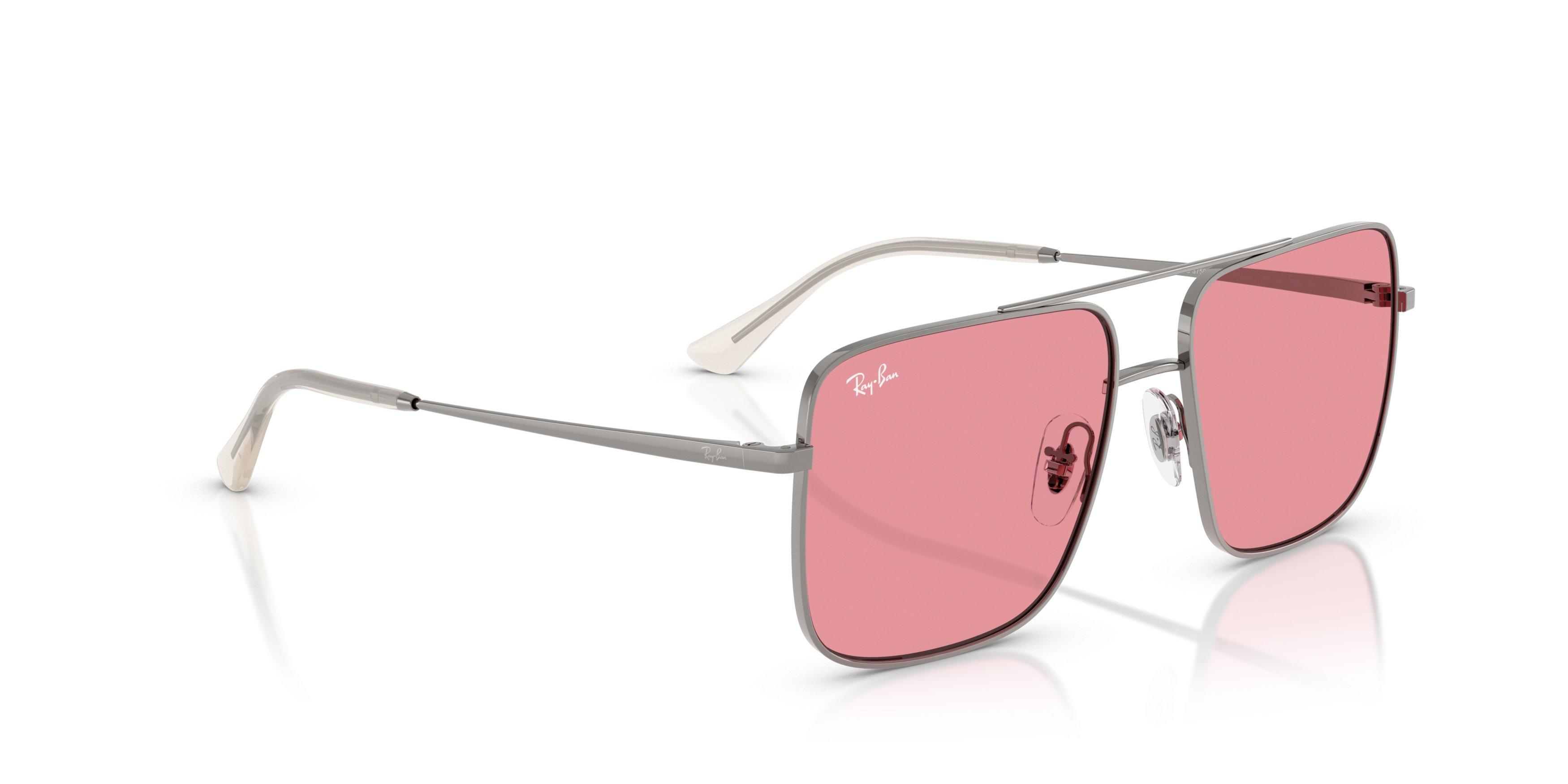 Ray-Ban Ari Rose Sunglasses - Silver - GREY/PINK Thumbnail View 4